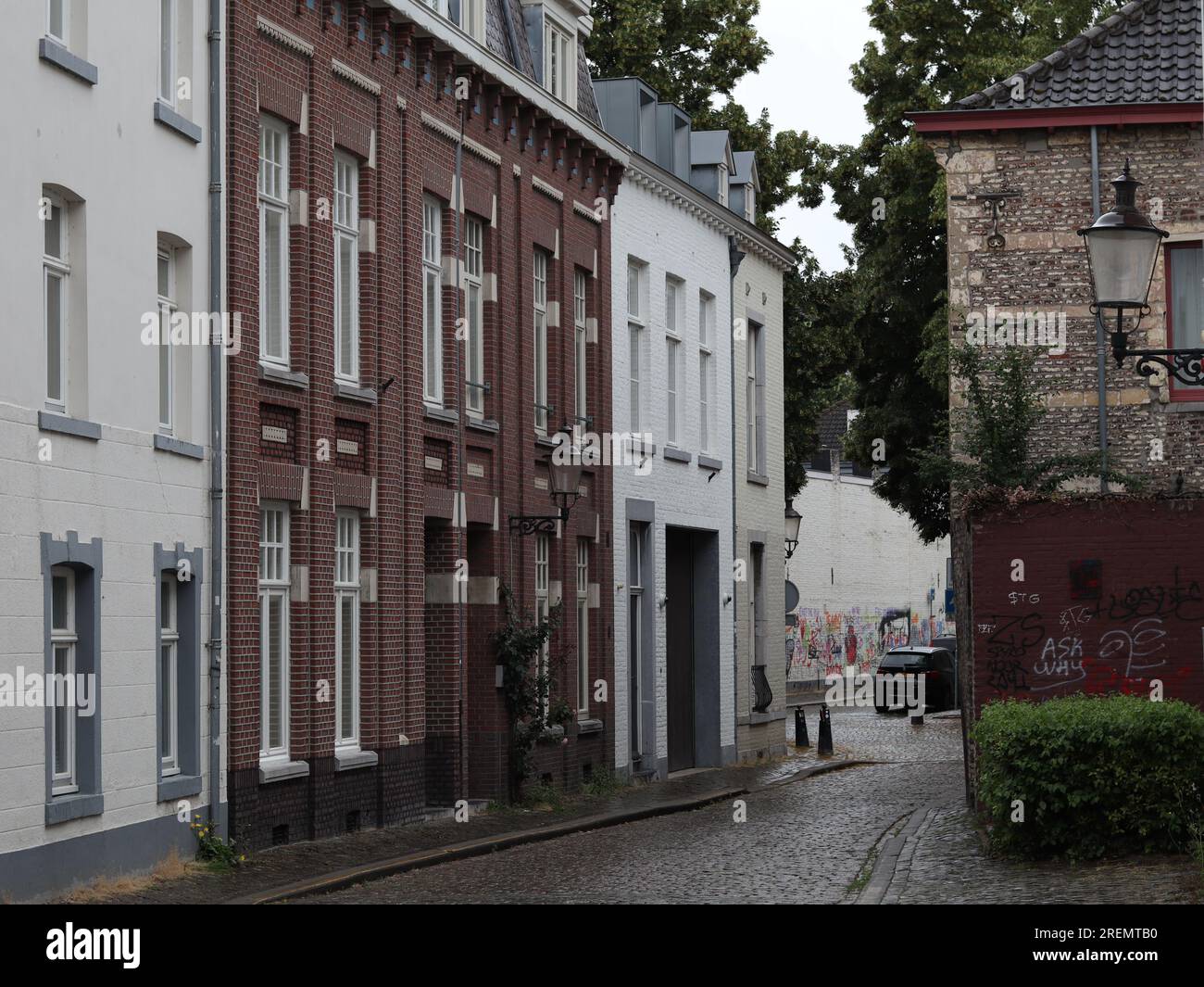 Via Looiersgracht a Maastricht, Paesi Bassi Foto Stock