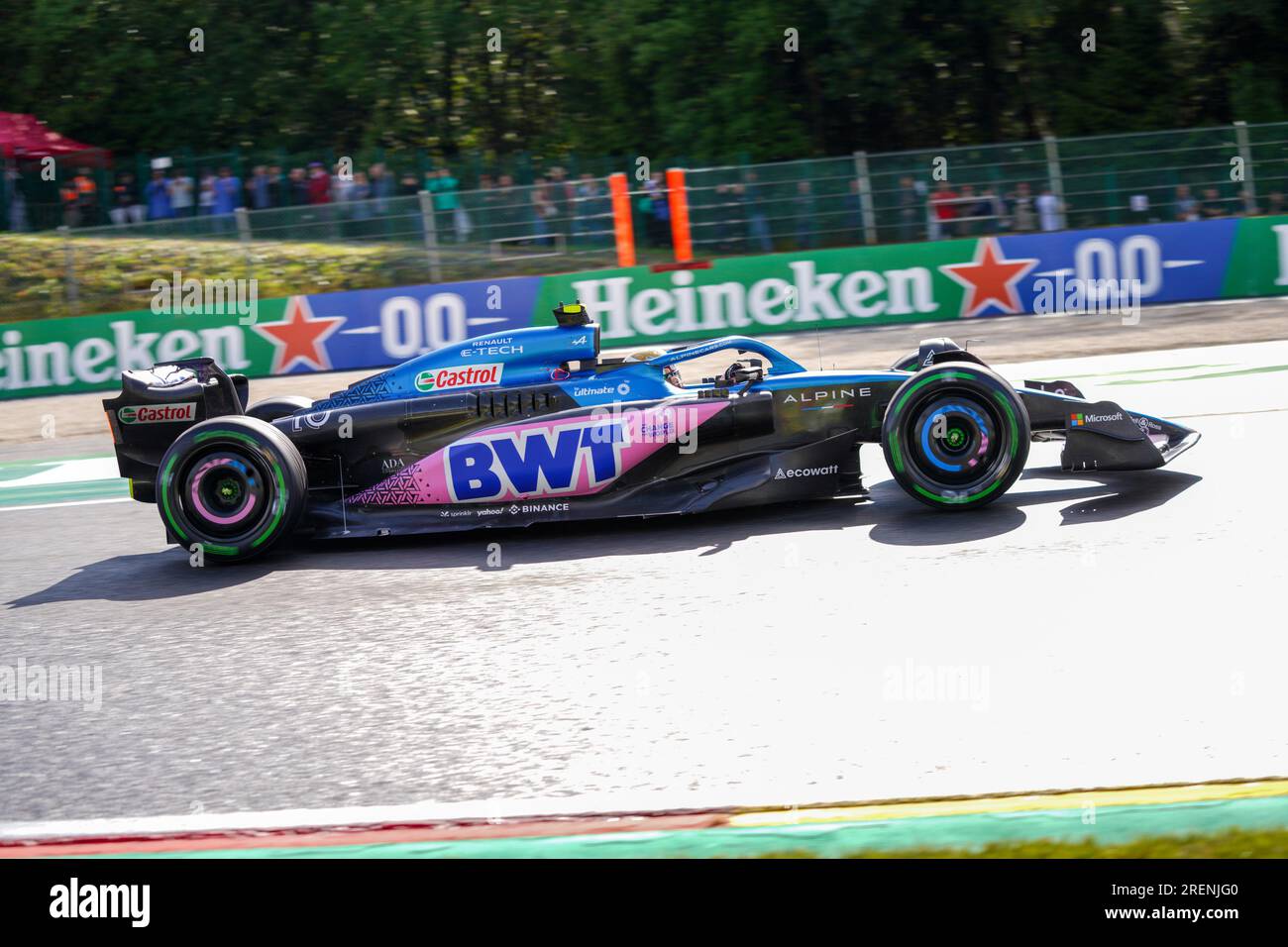 Circuit de Spa-Francorchamps, Stavelot, Belgio, 28 luglio 2023, Pierre Gasly (fra) Alpine A523&#XA;&#XA;durante la sessione di qualificazione di venerdì 28 luglio Foto Stock