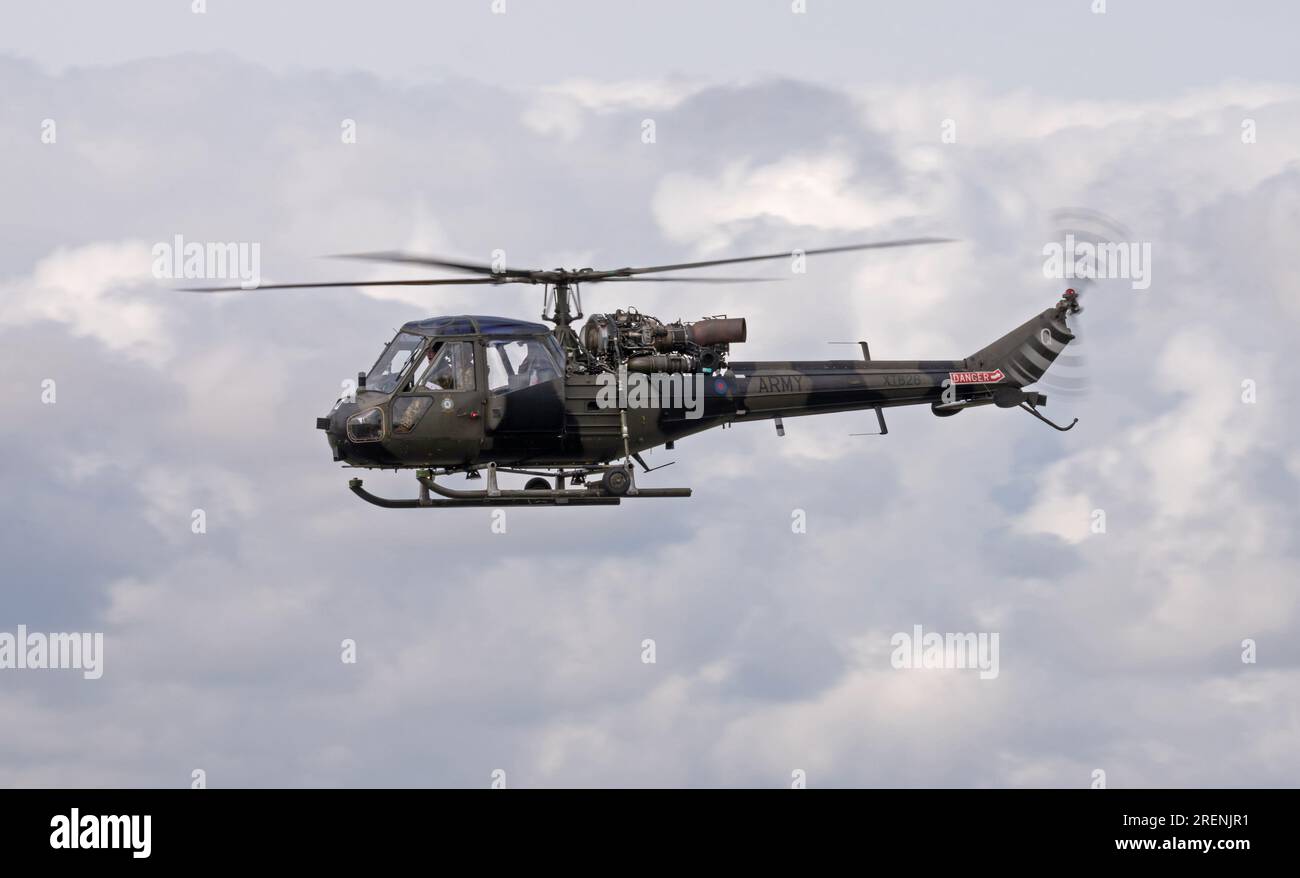 Westland Scout AH1, dello Historic Army Aircraft Flight arriva al Royal International Air Tattoo 2023 Foto Stock