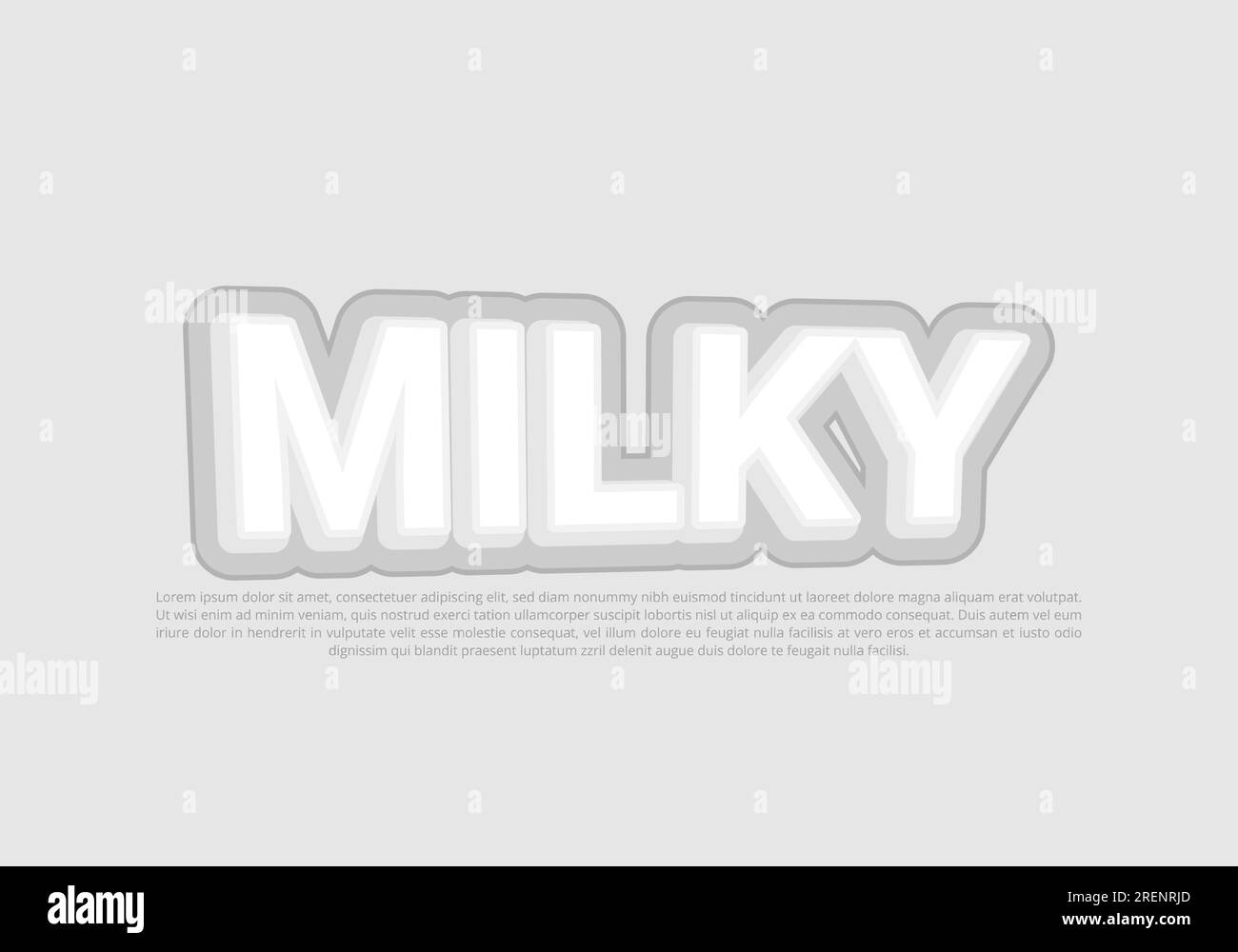 Modello di effetto testo croccante con stile grassetto 3d per logo Pro Vector Illustrazione Vettoriale