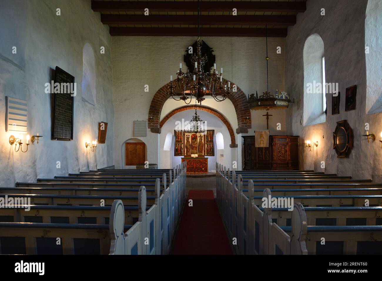 St.-Martinkirche / St. Martin Church in Morsum, Sylt, Isole Frisone, Mare di Wadden, Schleswig-Holstein, Germania Foto Stock