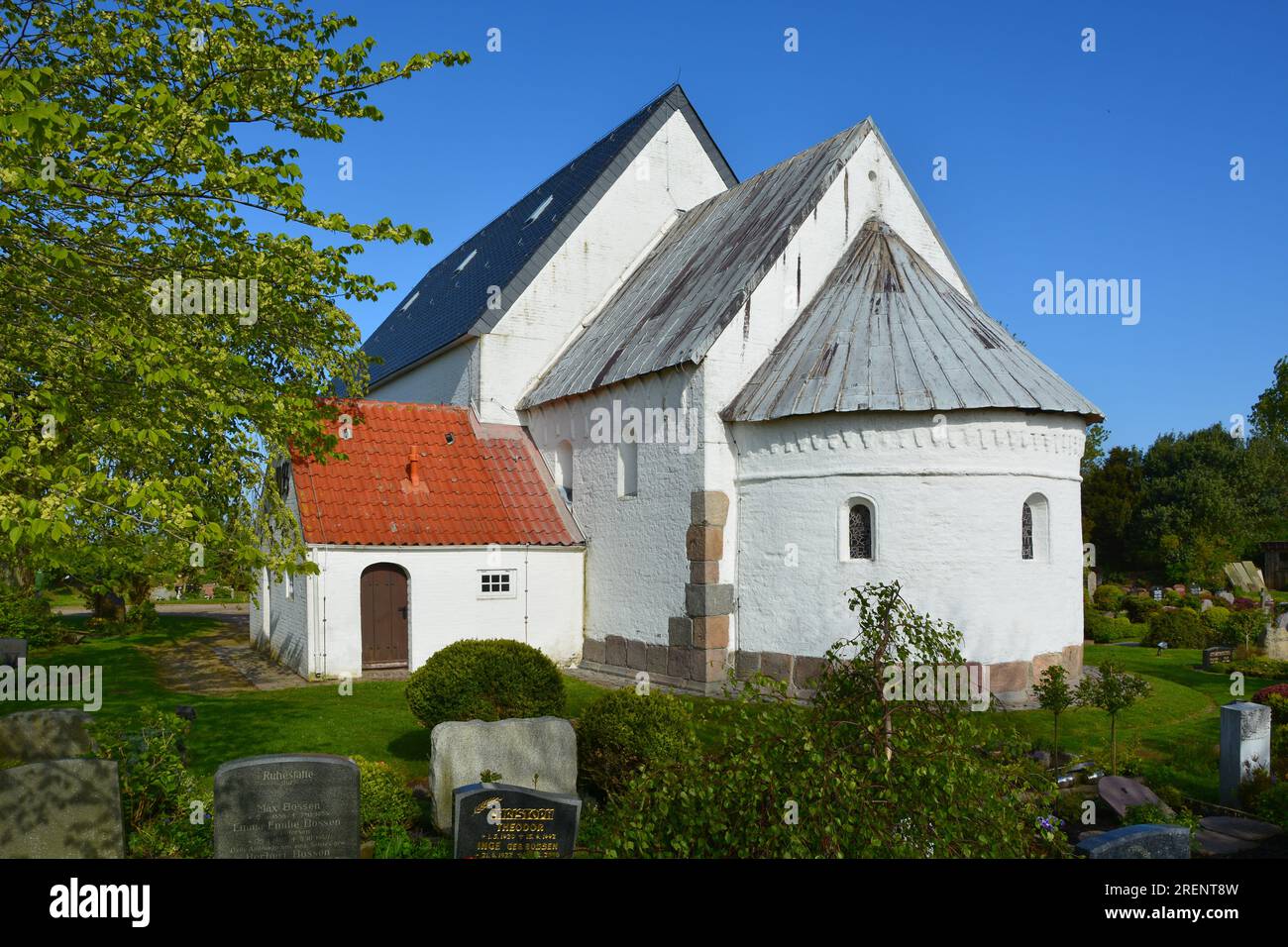 St.-Martinkirche / St. Martin Church in Morsum, Sylt, Isole Frisone, Mare di Wadden, Schleswig-Holstein, Germania Foto Stock