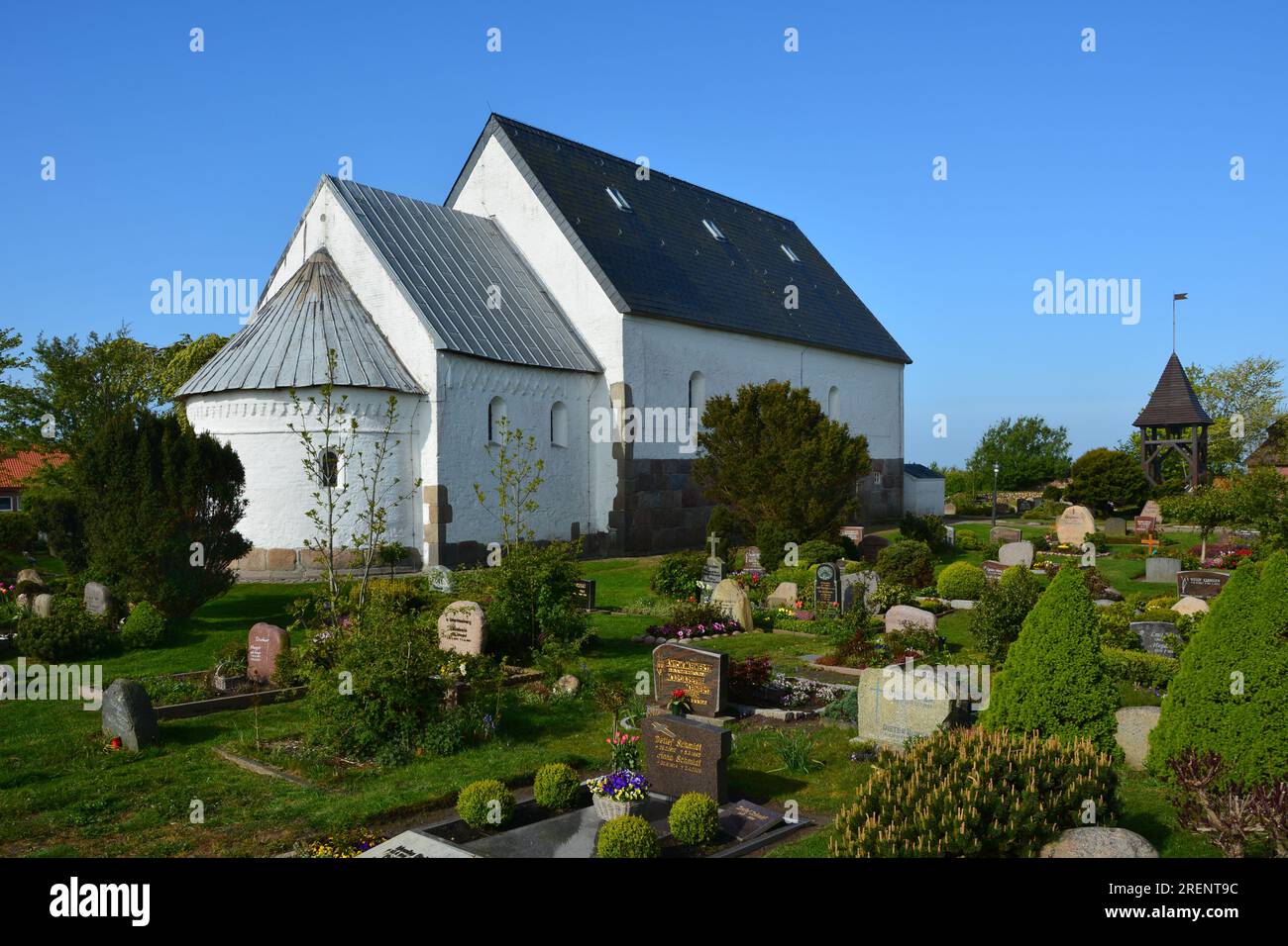 St.-Martinkirche / St. Martin Church in Morsum, Sylt, Isole Frisone, Mare di Wadden, Schleswig-Holstein, Germania Foto Stock