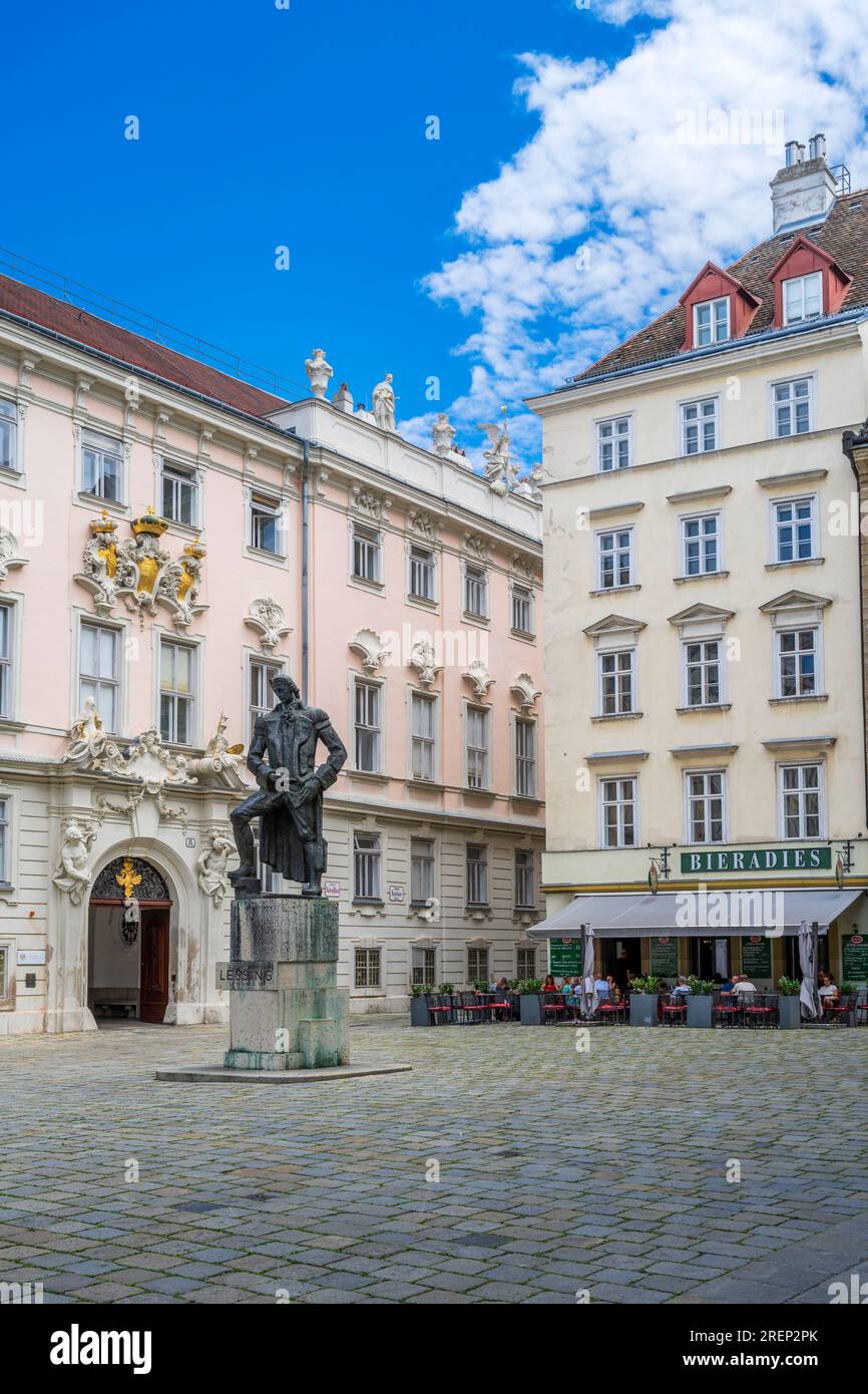 Judenplatz (Piazza ebraica), Vienna, Austria Foto Stock