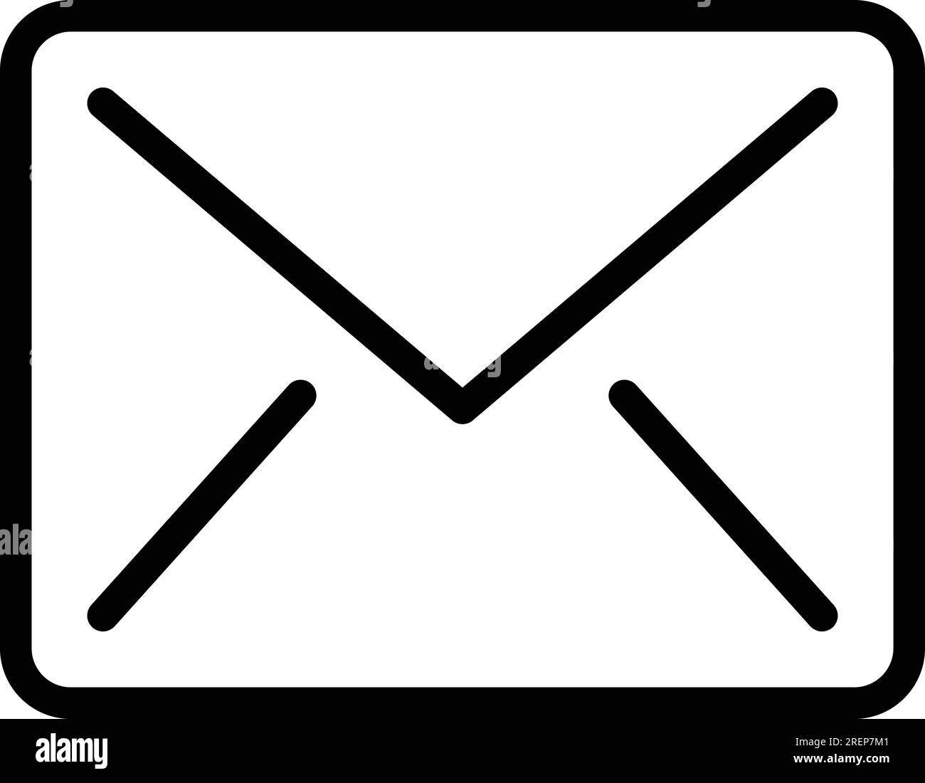 Icona di inviluppo lineare come concetto di contatto o simbolo di posta Illustrazione Vettoriale