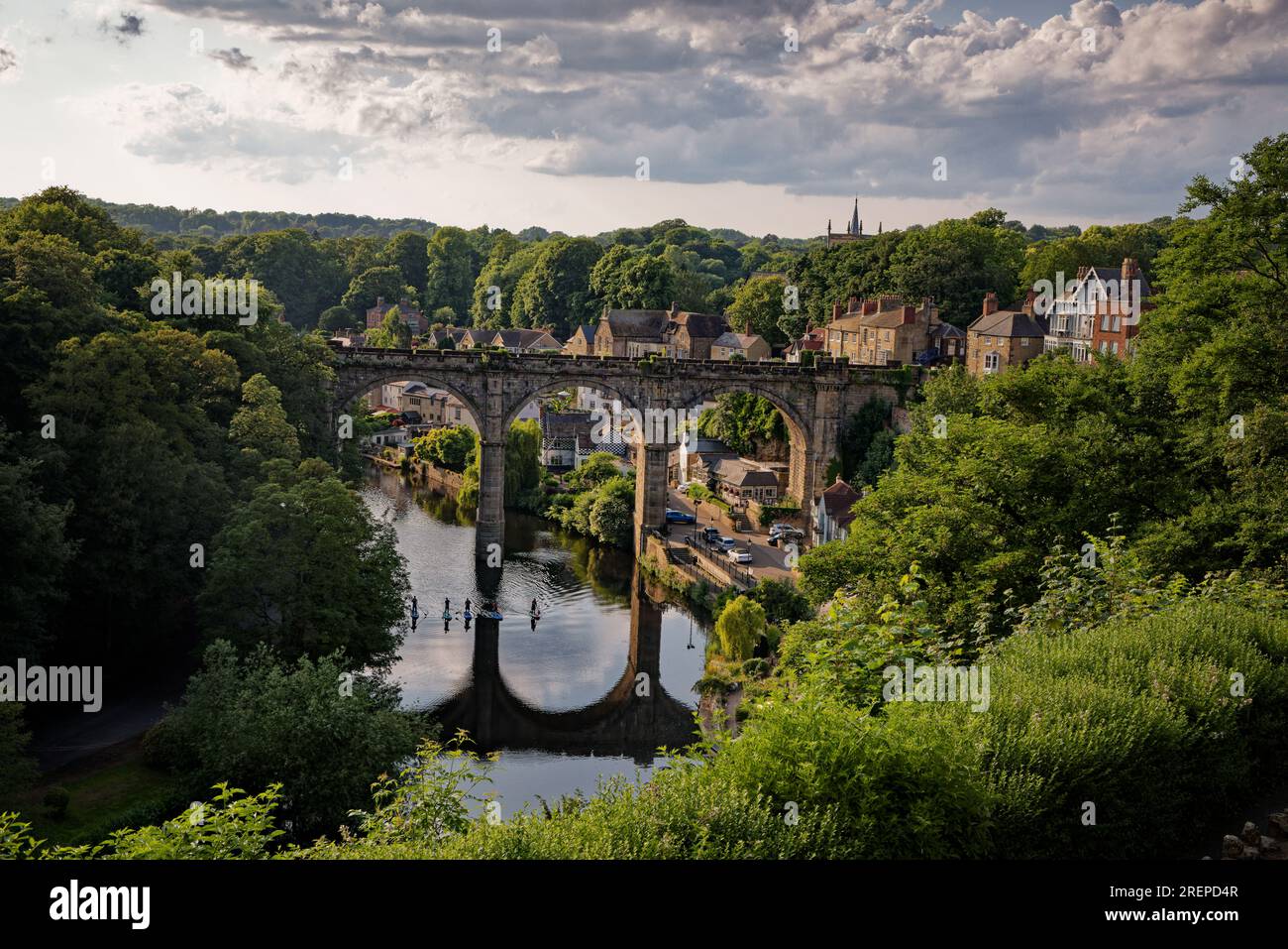 Nidd Gorge a Knaresborough Foto Stock