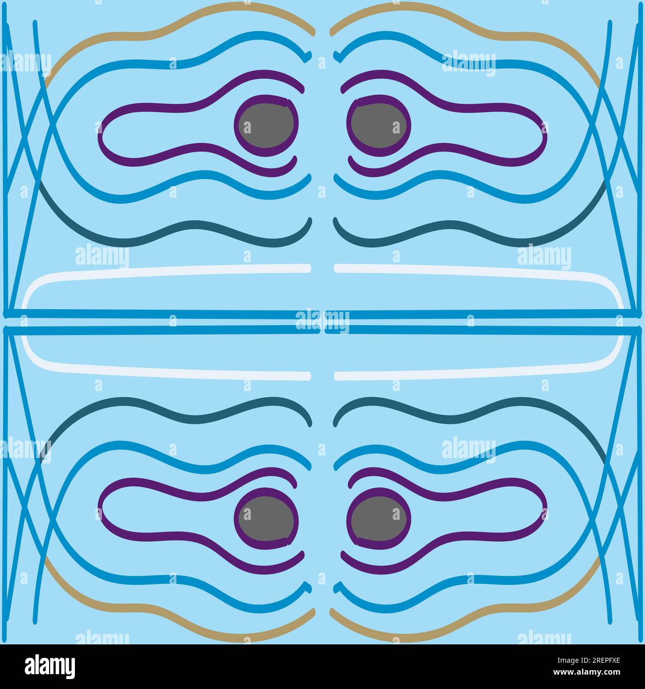 Modello estivo senza cuciture, astratto, brillante. Ornamento, mosaico, caleidoscopio. Illustrazione Vettoriale