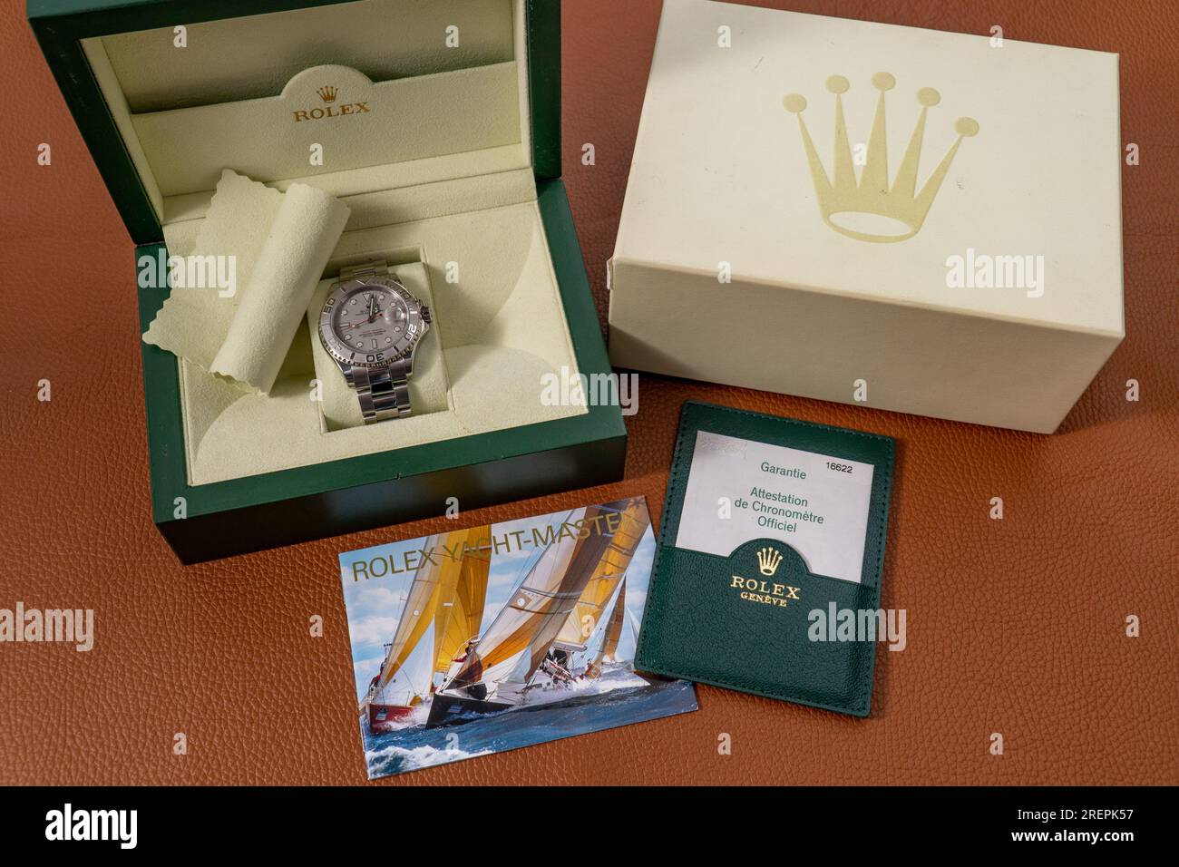 Rolex Yacht-Master visto durante la presentazione al Baselworld Foto Stock