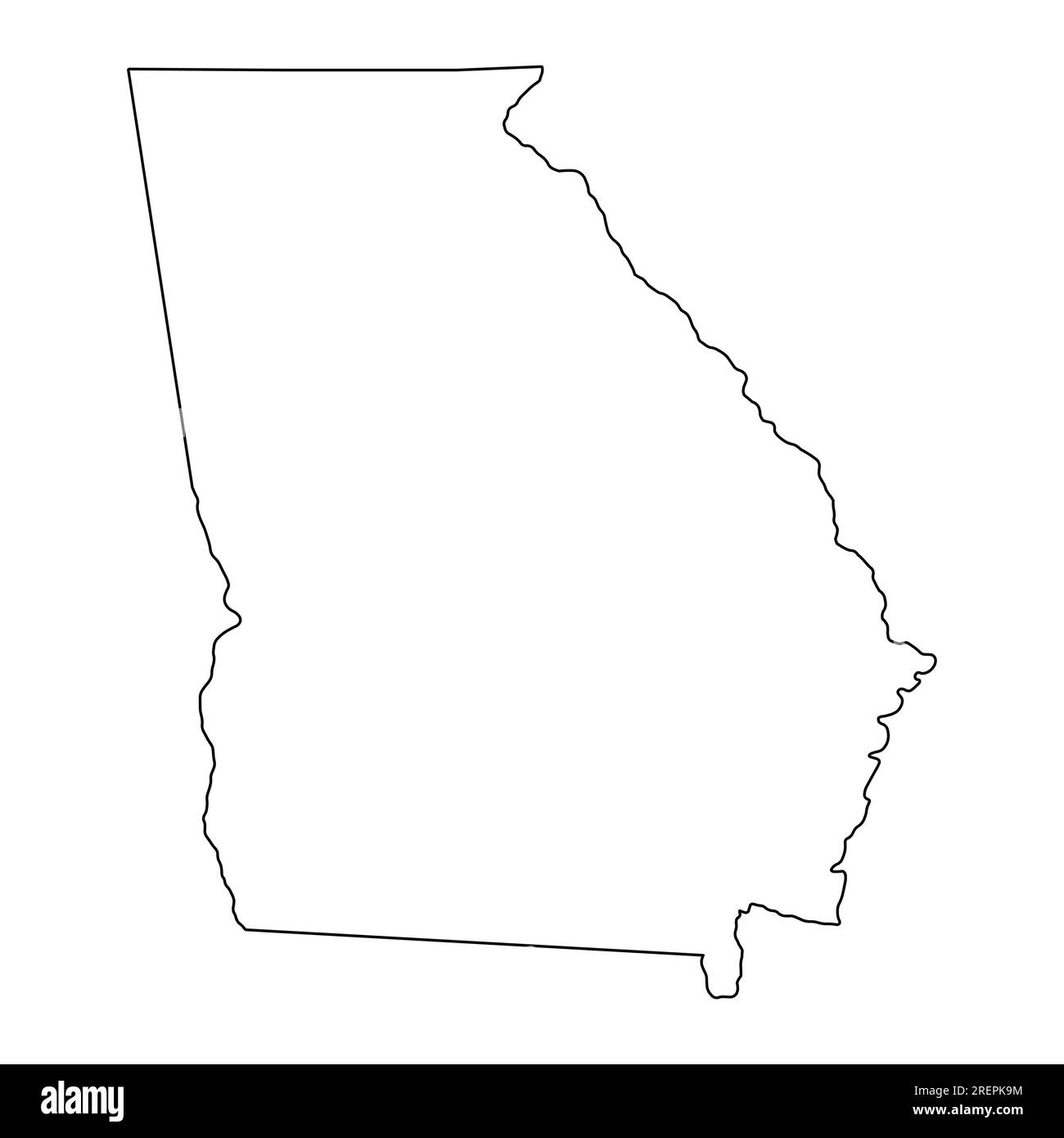 Forma della mappa della Georgia, stati uniti d'america. Icona Flat Concept illustrazione vettoriale . Illustrazione Vettoriale