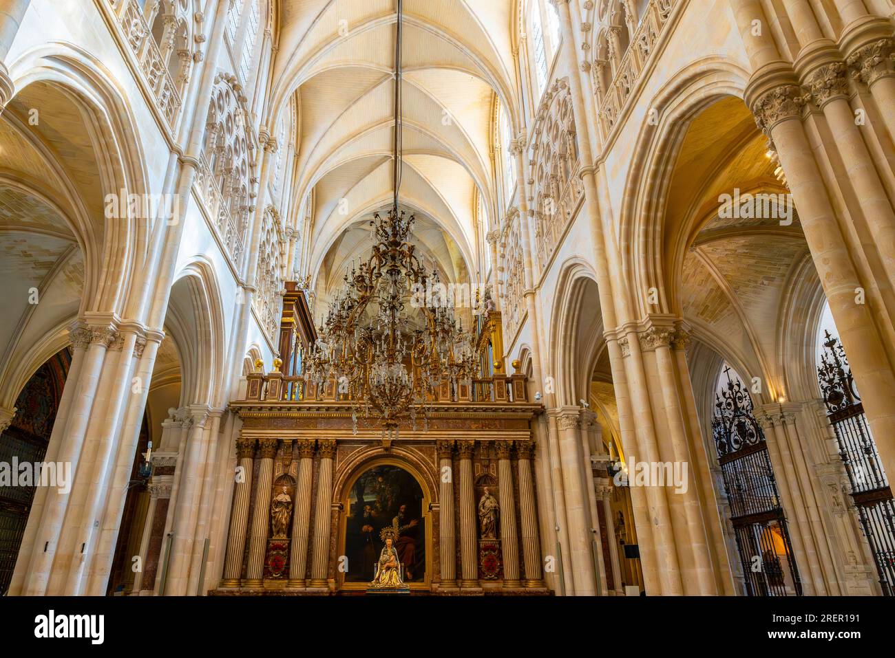 Interno della Cattedrale di Santa Maria di Burgos. È dedicato alla Vergine Maria. Provincia di Burgos, Comunità autonoma di Castiglia-Leon, Spai Foto Stock