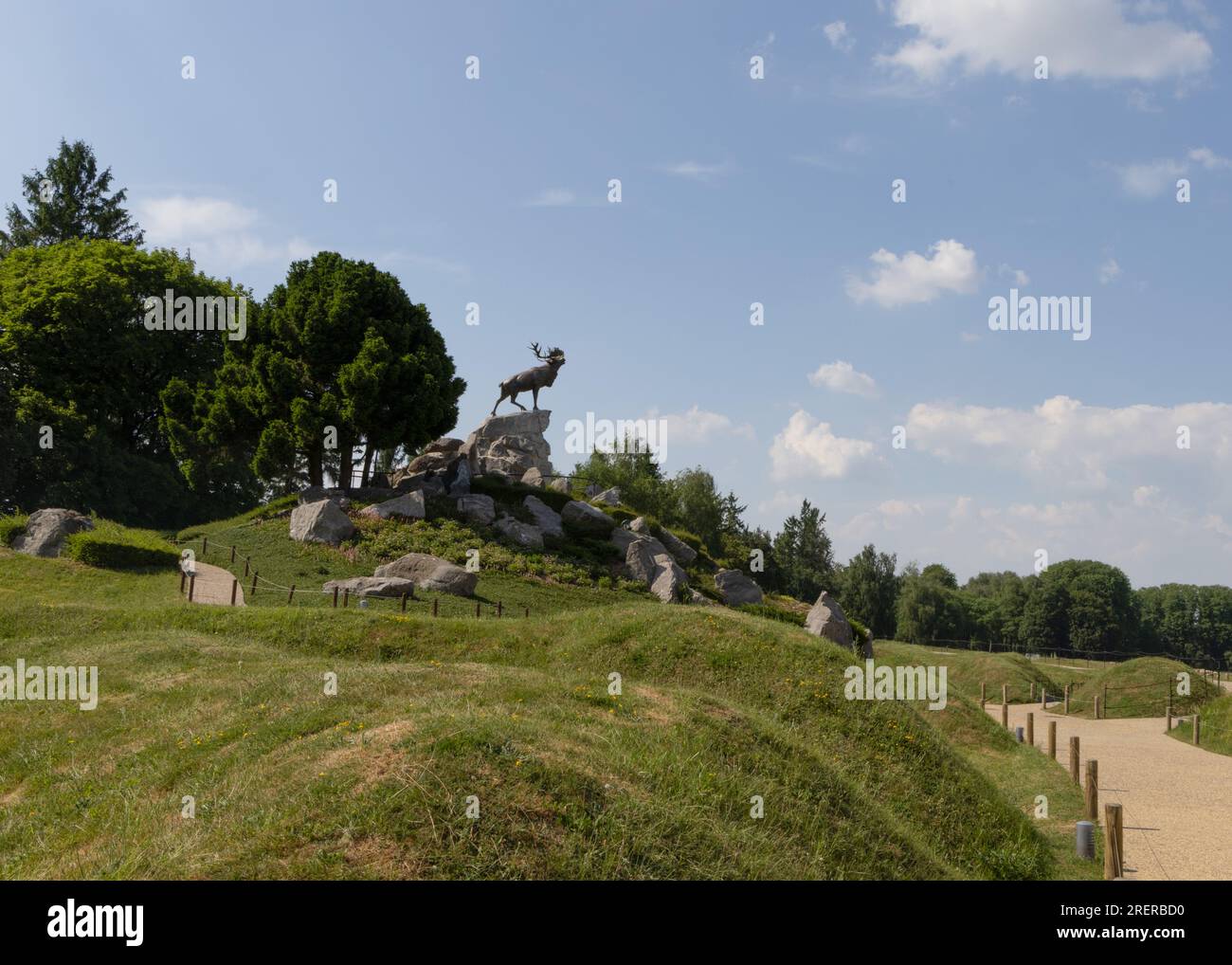 La scultura Caribou nel Newfoundland Memorial Park sulla somme Foto Stock