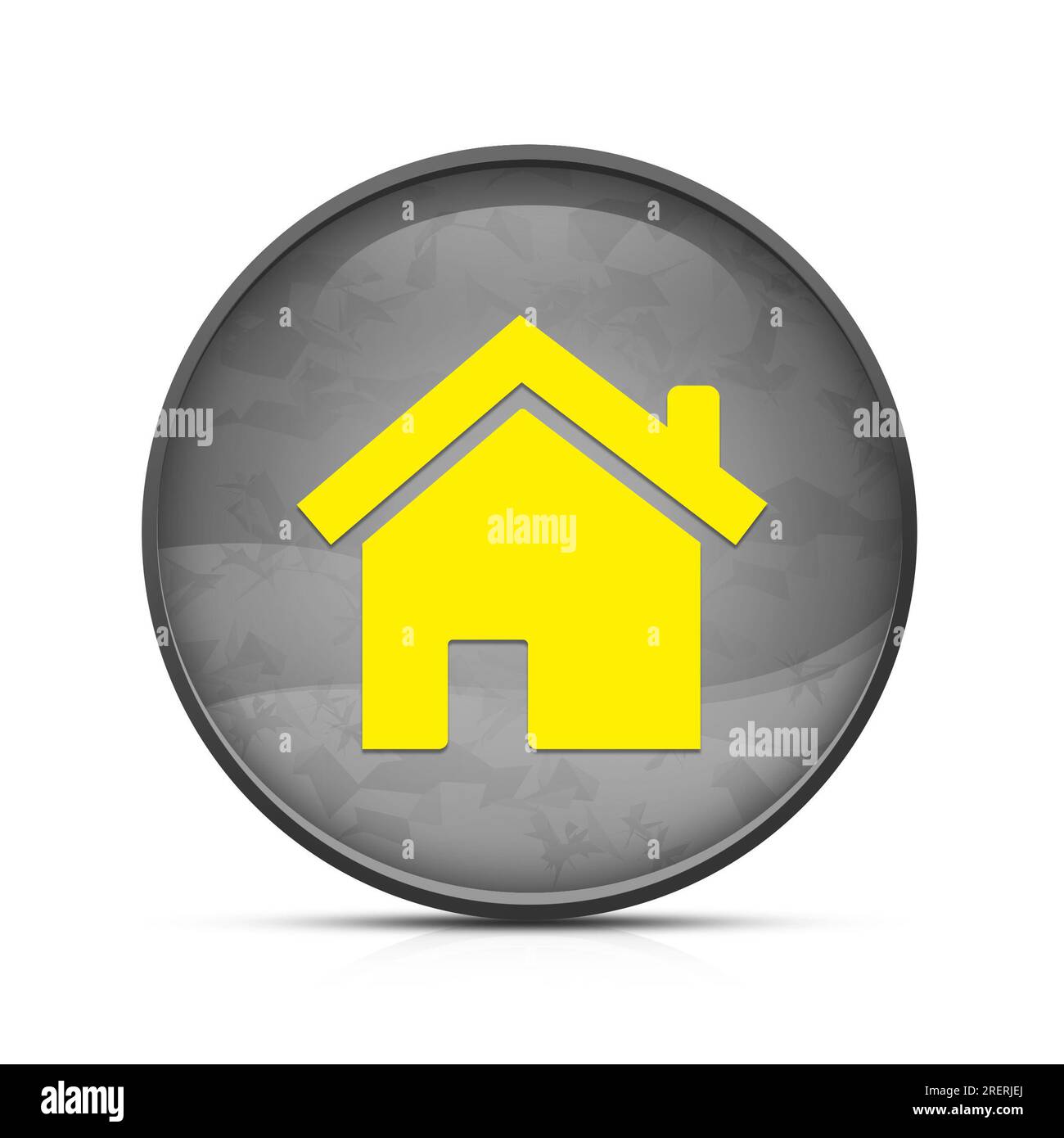 Icona Home sul pulsante rotondo nero splash di classe Foto Stock