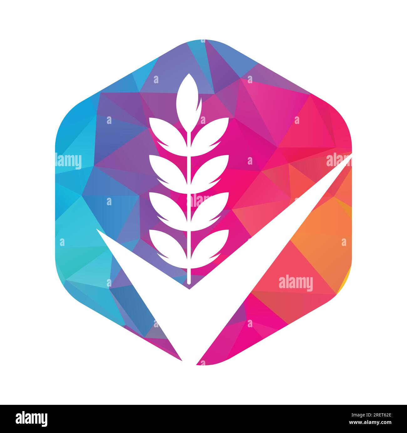 Logo Wheat Grain Check. Logo grano simbolo simbolo icona simbolo Design. Illustrazione Vettoriale