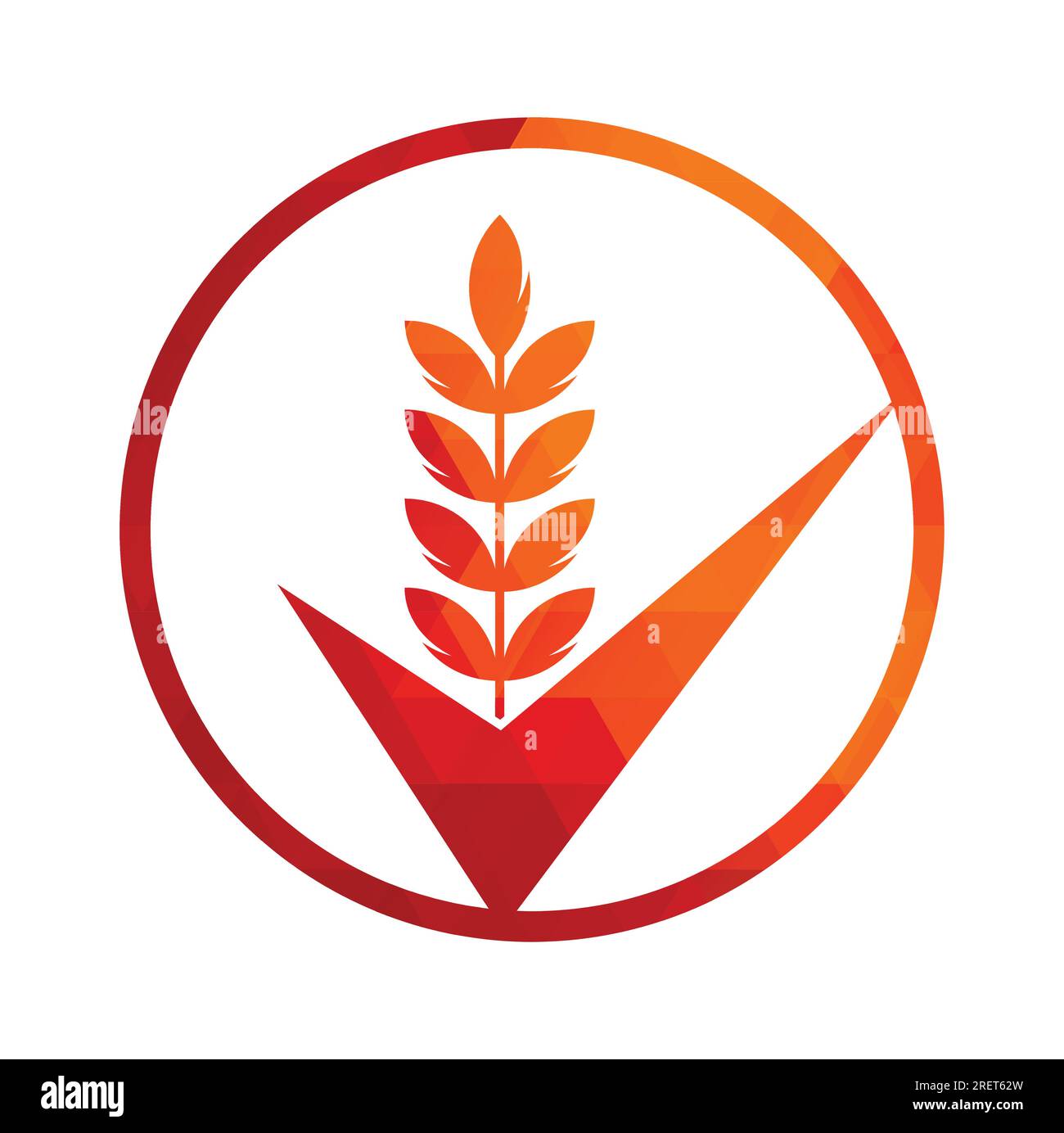 Logo Wheat Grain Check. Logo grano simbolo simbolo icona simbolo Design. Illustrazione Vettoriale