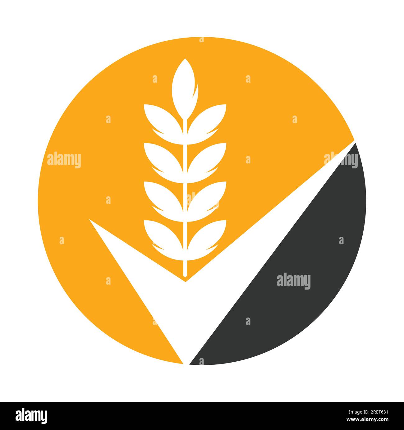 Logo Wheat Grain Check. Logo grano simbolo simbolo icona simbolo Design. Illustrazione Vettoriale