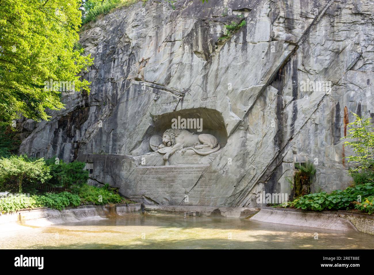 Monumento del Leone (Löwendenkmal), Denkmalstrasse, città di Lucerna (Lucerna), Lucerna, Svizzera Foto Stock