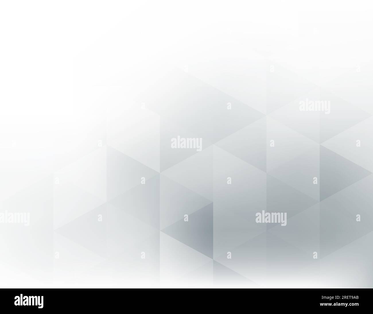 Sfondo orizzontale morbido astratto con triangoli grigi su un bianco. Motivo grafico raster in bianco e nero Foto Stock