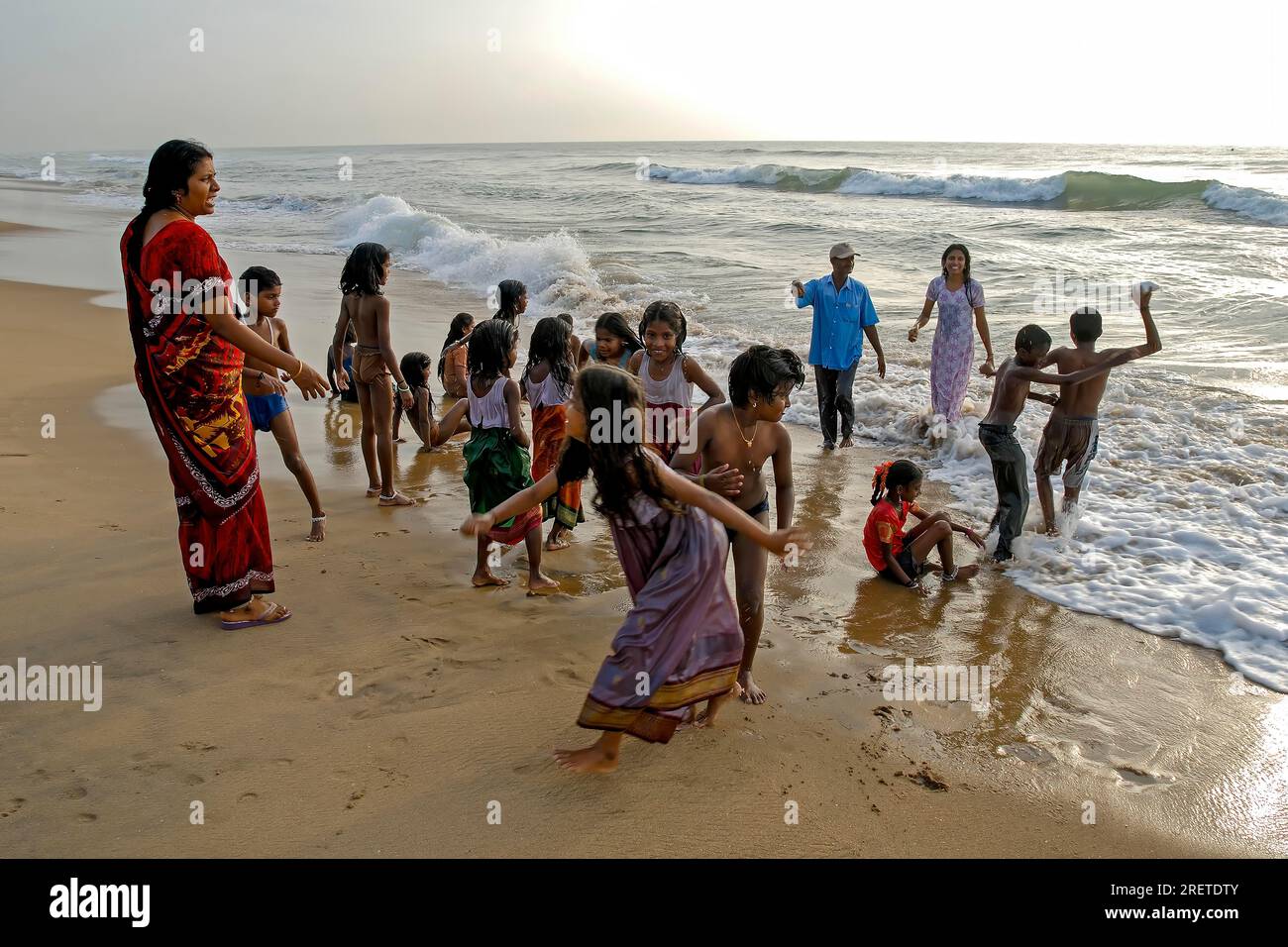 La spiaggia di Elliot a Chennai, Tamil Nadu, India, Asia Foto Stock
