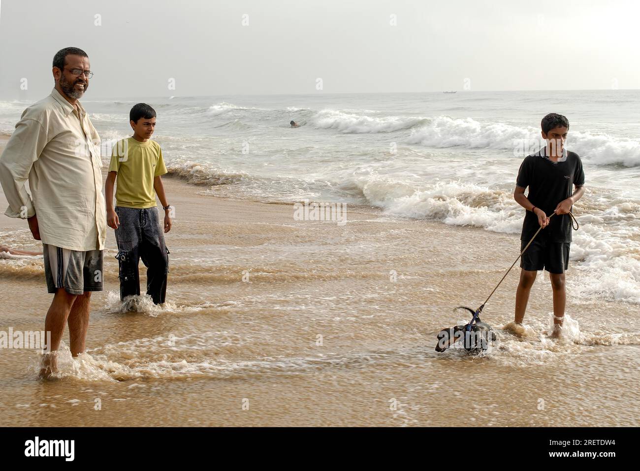 La spiaggia di Elliot a Chennai, Tamil Nadu, India, Asia Foto Stock