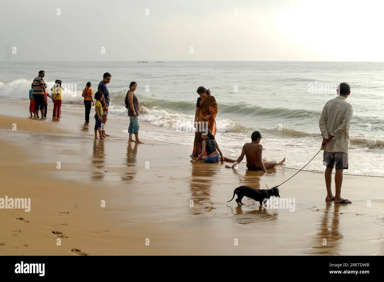 La spiaggia di Elliot a Chennai, Tamil Nadu, India, Asia Foto Stock