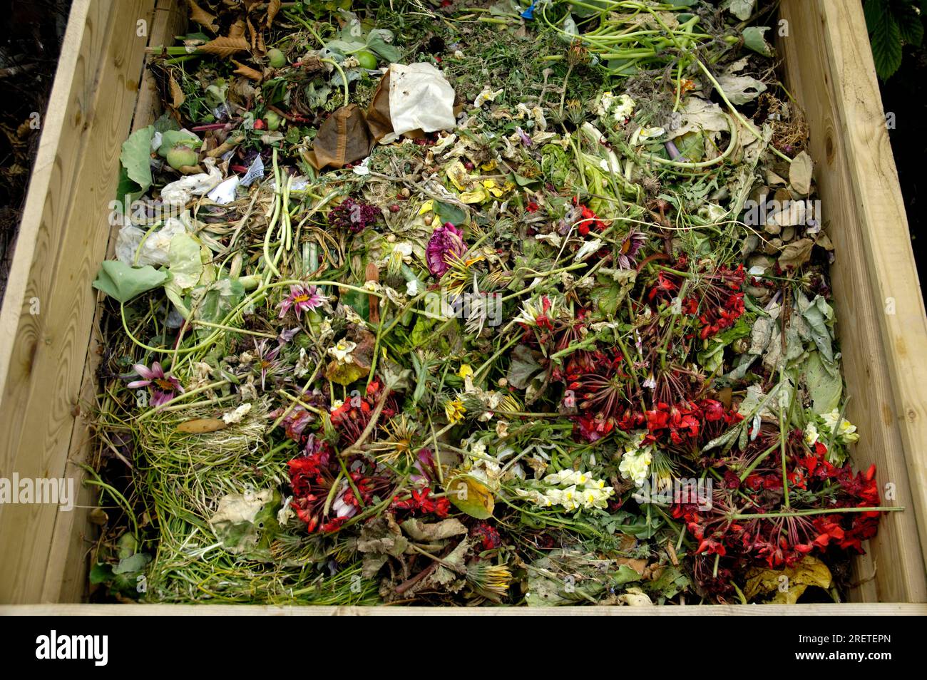 Compost, Compost pile, Compost Box Foto Stock