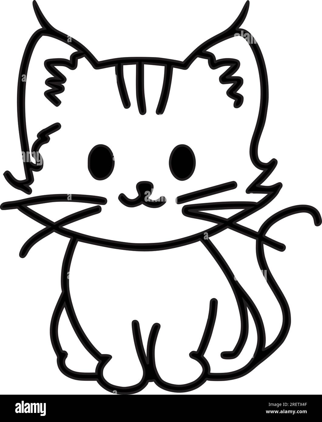 Cat Vector Sketch . Deliziosi schizzi di Cat Vector per grafica accattivante, schizzi di Cat Vector che richiamano Gioia e meraviglia Illustrazione Vettoriale