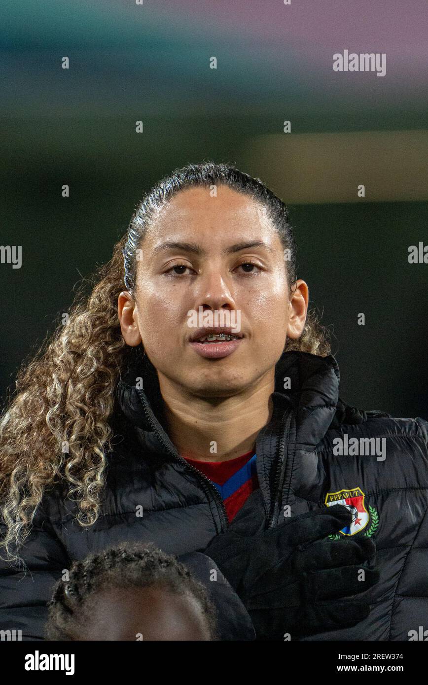 Perth, Aus. 29 luglio 2023. Perth, Australia, 29 luglio 2023: Ritratto di Schiandra Gonzalez (8 Panama) durante la partita di calcio del gruppo F della Coppa del mondo femminile 2023 tra Panama e Giamaica al Perth Rectangular Stadium (HBF Park) di Perth, Australia. (NOE Llamas/SPP) credito: SPP Sport Press Photo. /Alamy Live News Foto Stock