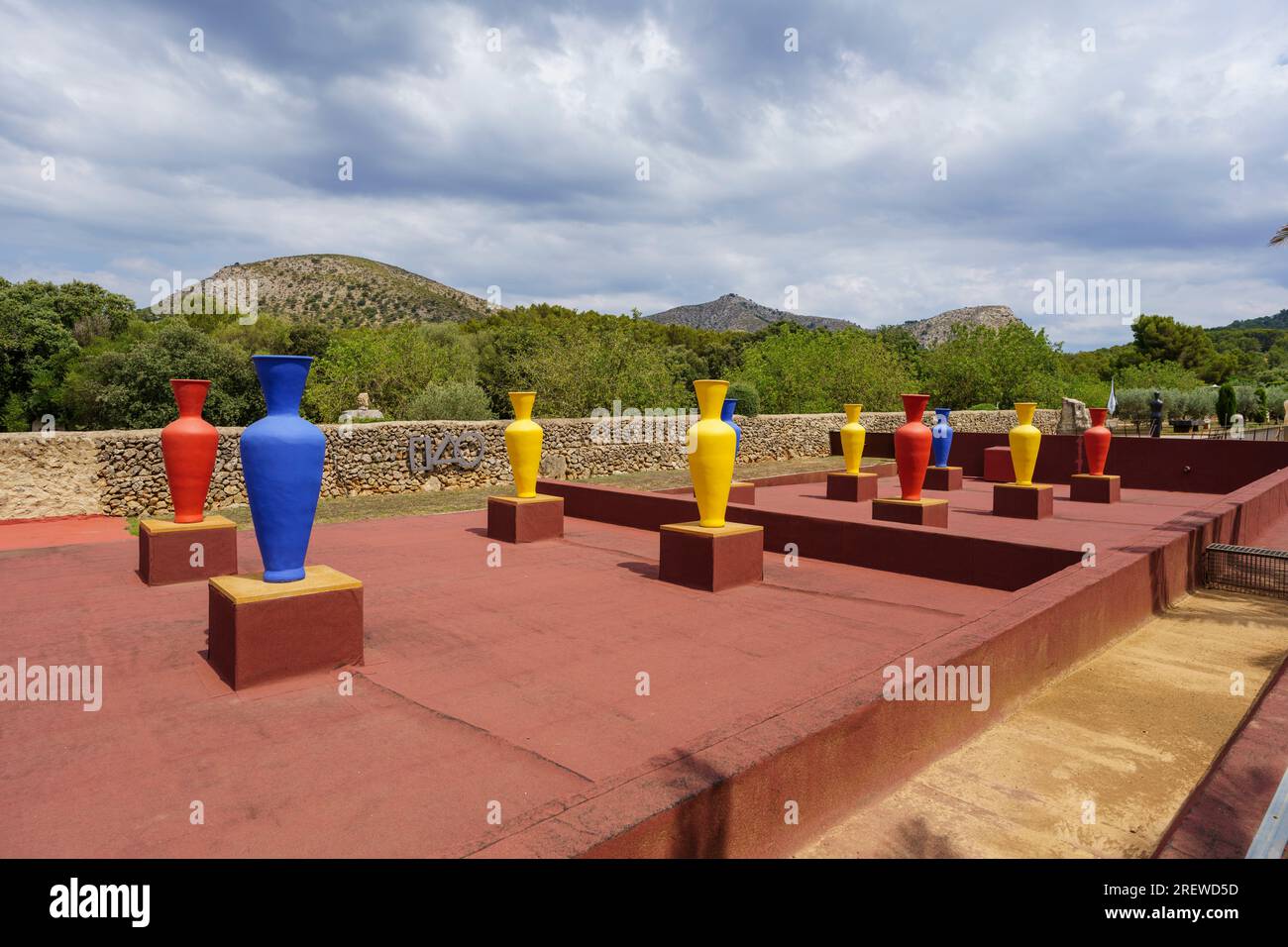 Museo SA bassa Blanca (msbb) omaggio a Majorelle, 2016, Ceramica,ben Jakober , Alcudia, Maiorca, Spagna Foto Stock