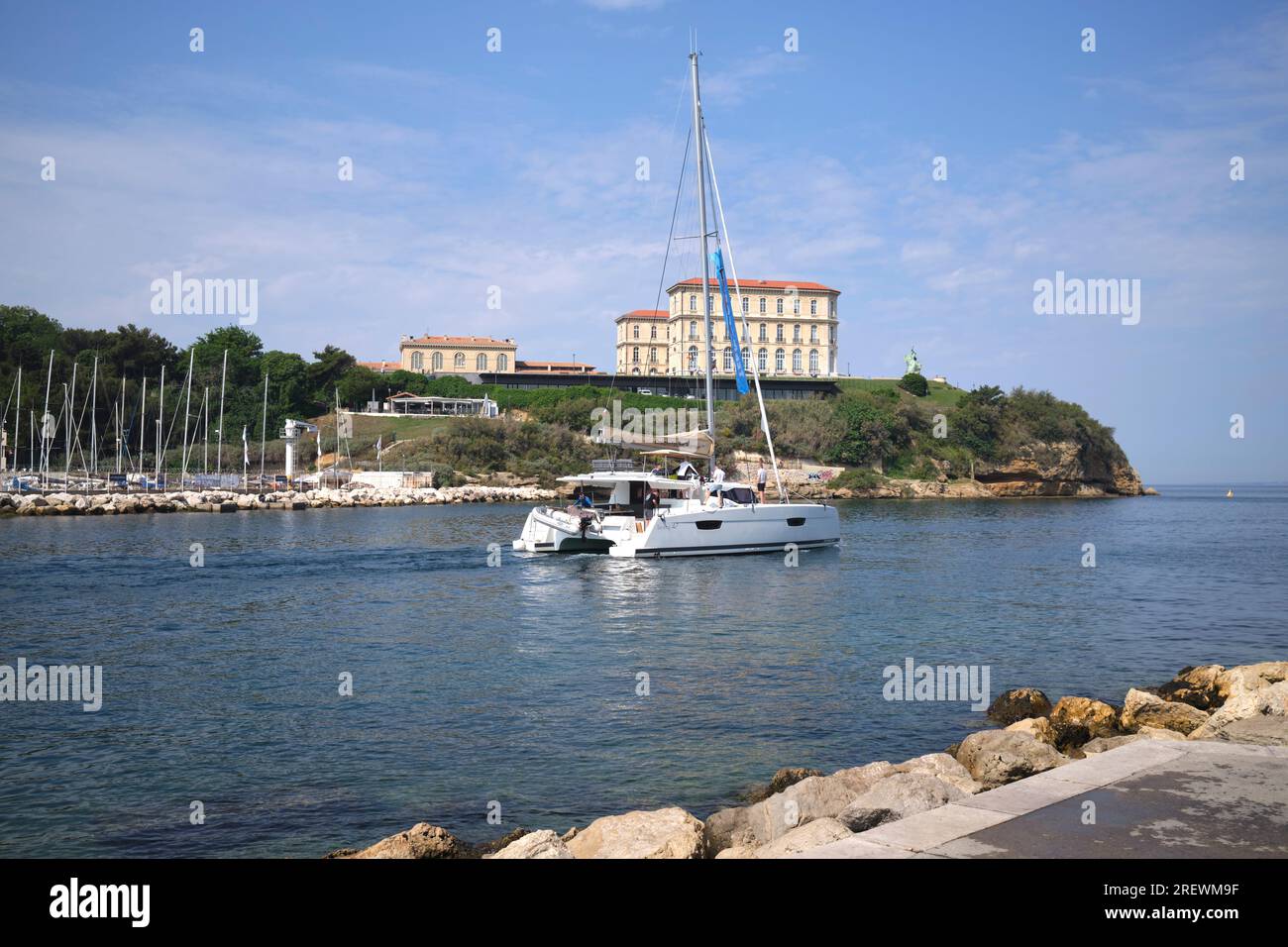 Viaggio in yacht da sogno con partenza dal porto vecchio di Marsiglia in Francia Foto Stock