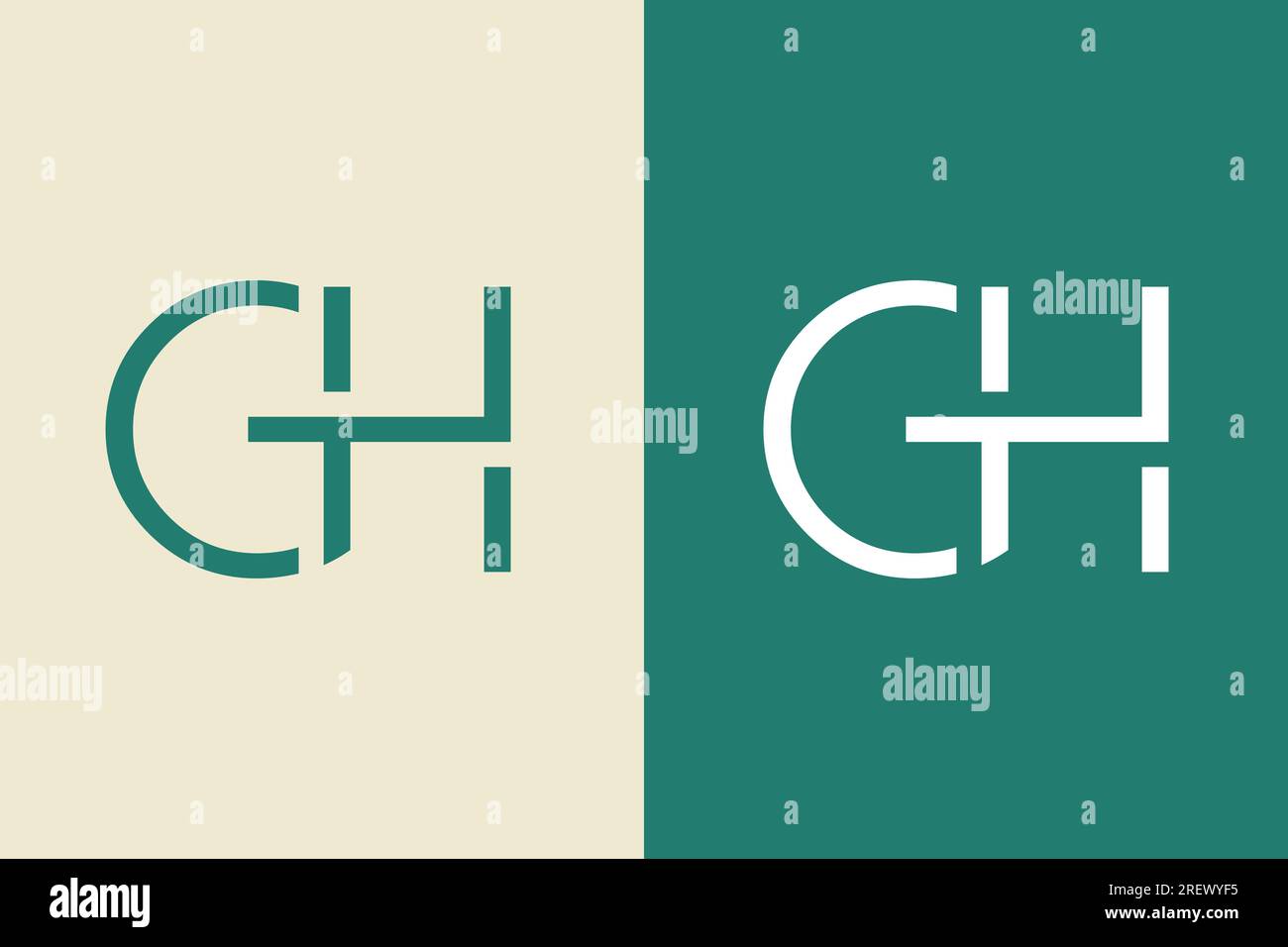 Logo CTH o CH in formato lettera Illustrazione Vettoriale
