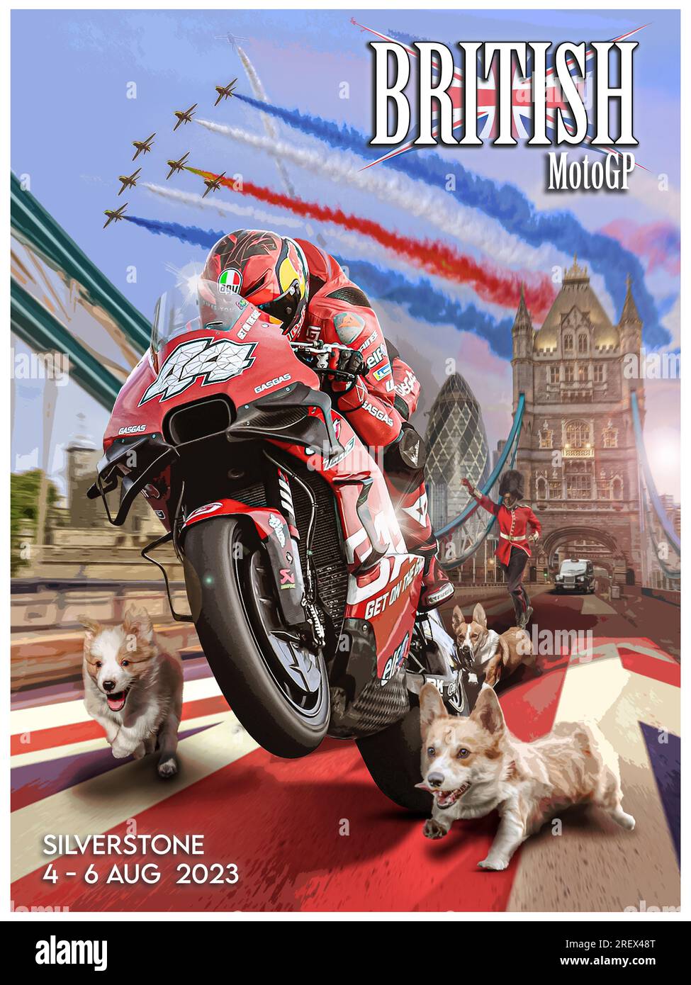 Poster della gara British Moto GP 2023 Foto Stock