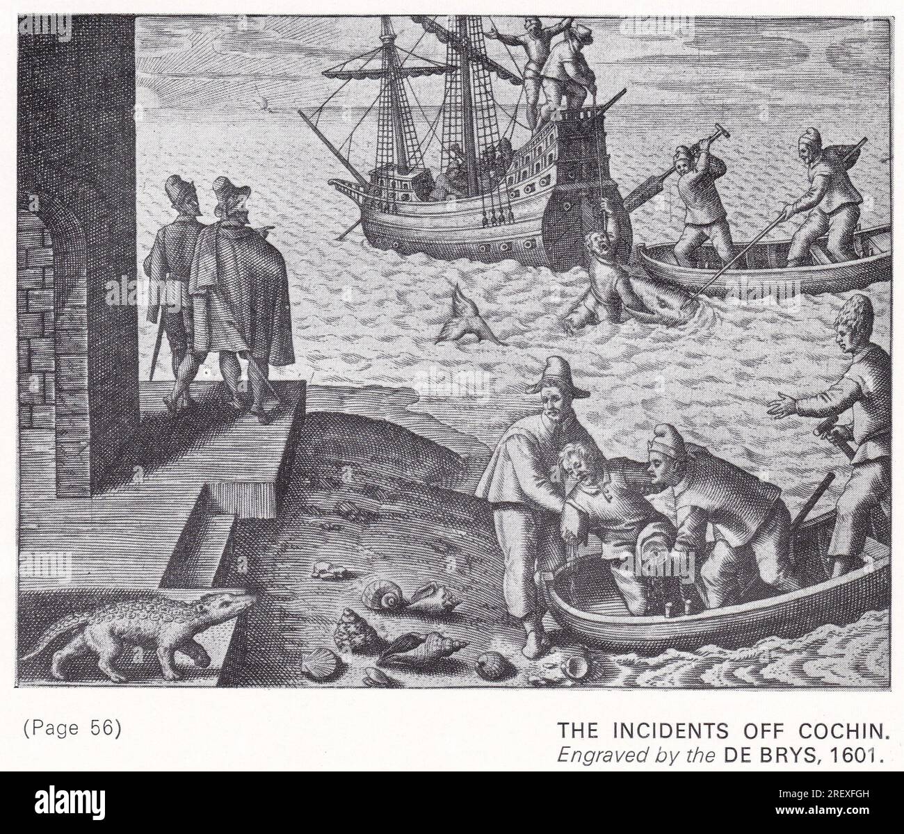 Gli incidenti a Cochin 1600S.. Foto Stock