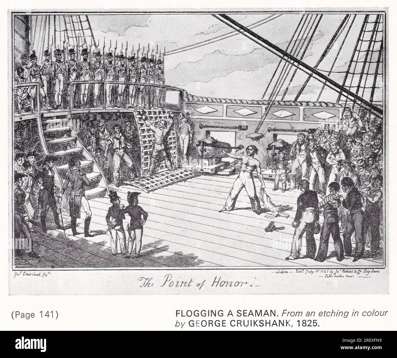 Fustiare un marinaio 1825. Foto Stock