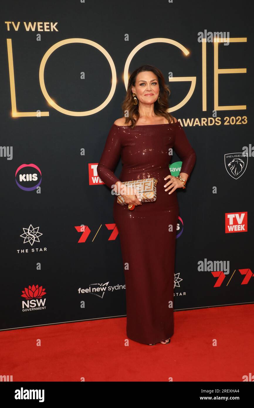 Sydney, Australia. 30 luglio 2023. Chrissie Swan arriva sul Red carpet per la SETTIMANA TV Logie Awards allo Star Sydney, 80 Pyrmont St Pyrmont. Crediti: Richard Milnes/Alamy Live News Foto Stock