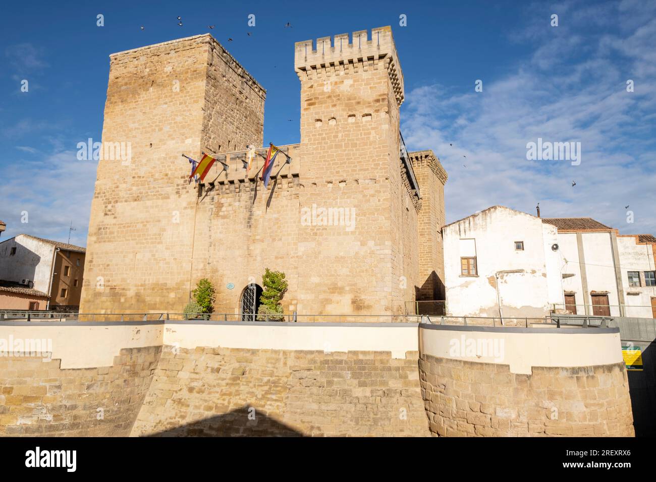 Castello di Aguas Mansas, costruito nel corso del XIII e XIV secolo, Agoncillo, la Rioja, Spagna, Europa Foto Stock