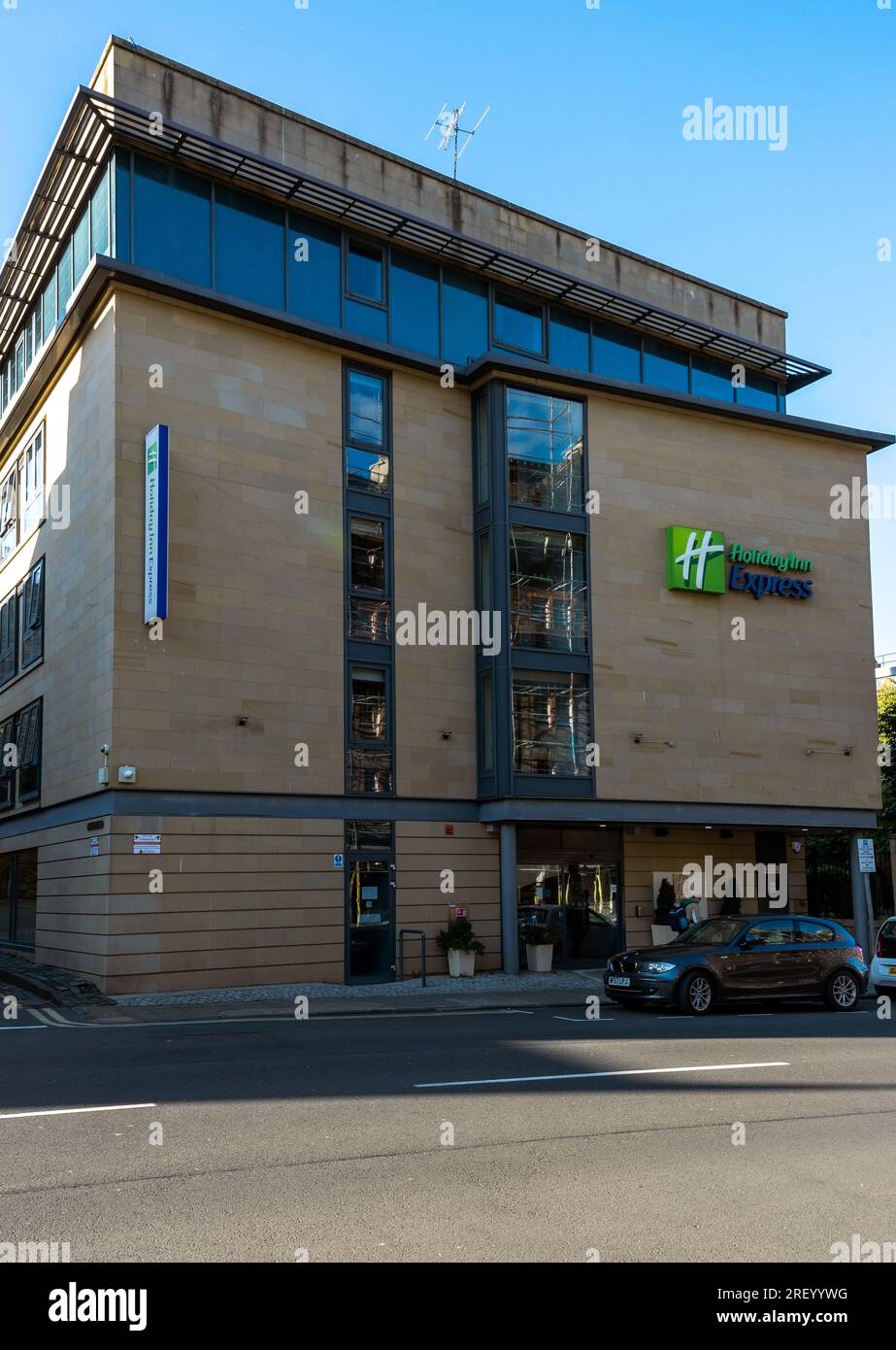 Holiday Inn Express per sistemazioni vicino al centro di Edimburgo, Scozia, Regno Unito Foto Stock