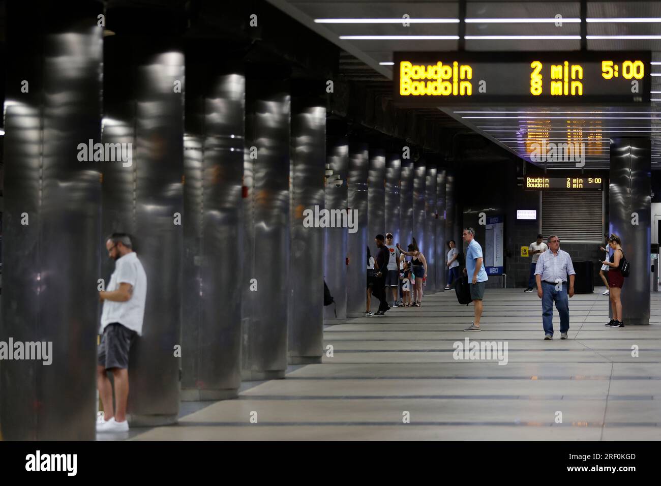 Linea blu della metropolitana, stazione Maverick, Boston Foto Stock