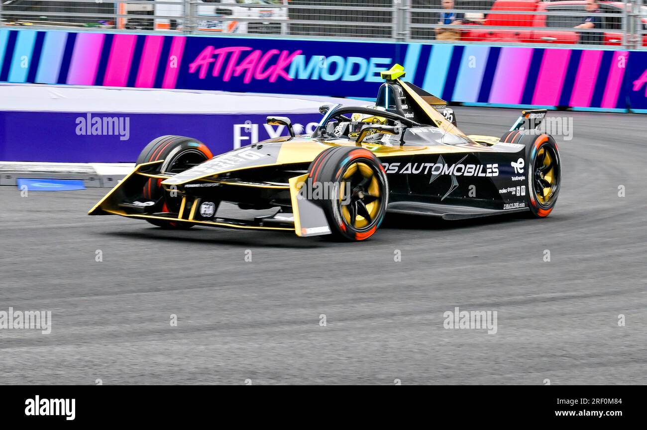 Londra, Regno Unito. 30 luglio 2023. Excel, Londra, Regno Unito il 30 2023 luglio. Jean-Éric VERGNE, DS PENSKE durante l'HANKOOK 2023 London ABB Formula e World Championship all'Excel, Londra, Regno Unito, il 30 2023 luglio. Crediti: Francis Knight/Alamy Live News Foto Stock