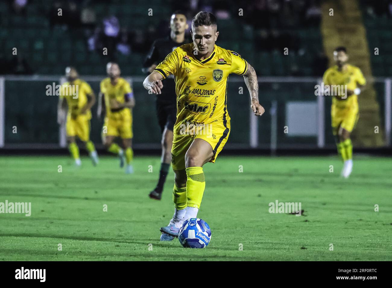 Florianopolis, Brasile. 30 luglio 2023. SC - FLORIANOPOLIS - 07/30/2023 - BRASILEIRO C 2023, FIGUEIRENSE X AMAZONAS - Renan Castro durante una partita contro Figueirense, allo stadio Orlando Scarpelli, per il Campionato brasiliano C 2023. Foto: Lucas Veber/Sipa USA credito: SIPA USA/Alamy Live News Foto Stock