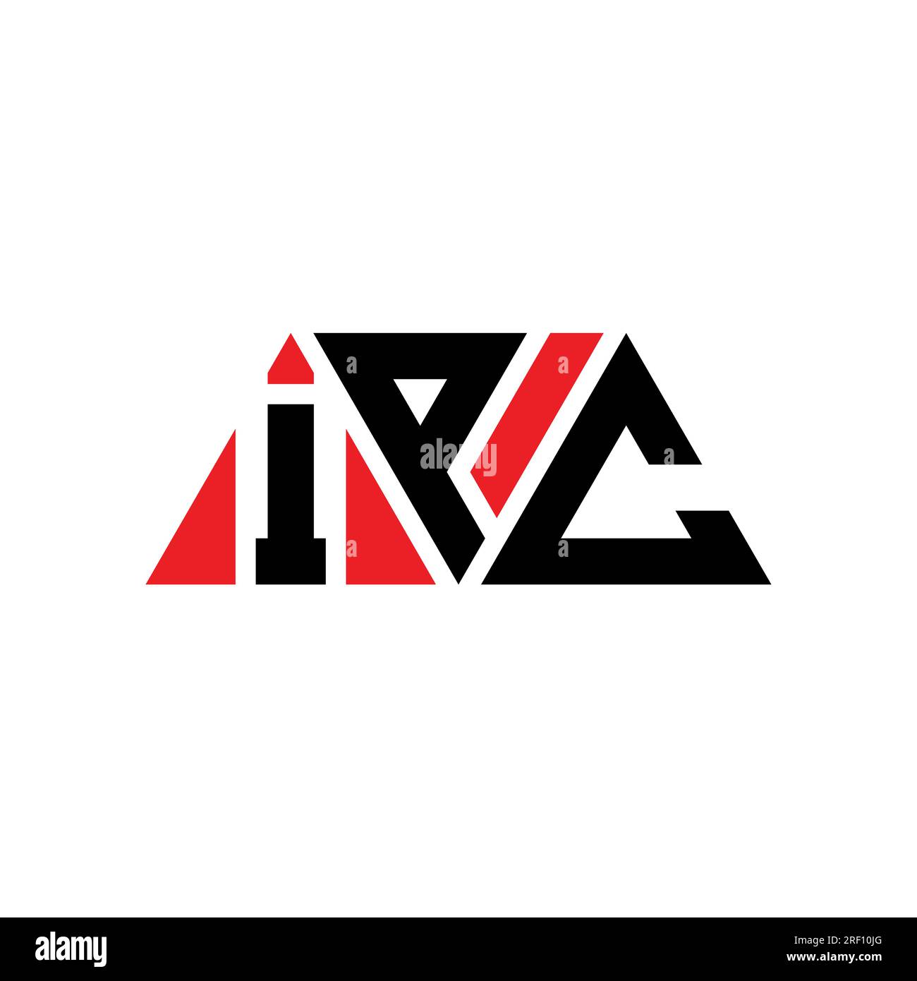 Design con logo a lettera triangolare IPC con forma a triangolo. Monogramma di design con logo triangolare IPC. Modello di logo vettoriale triangolare IPC di colore rosso. IPC triangul Illustrazione Vettoriale
