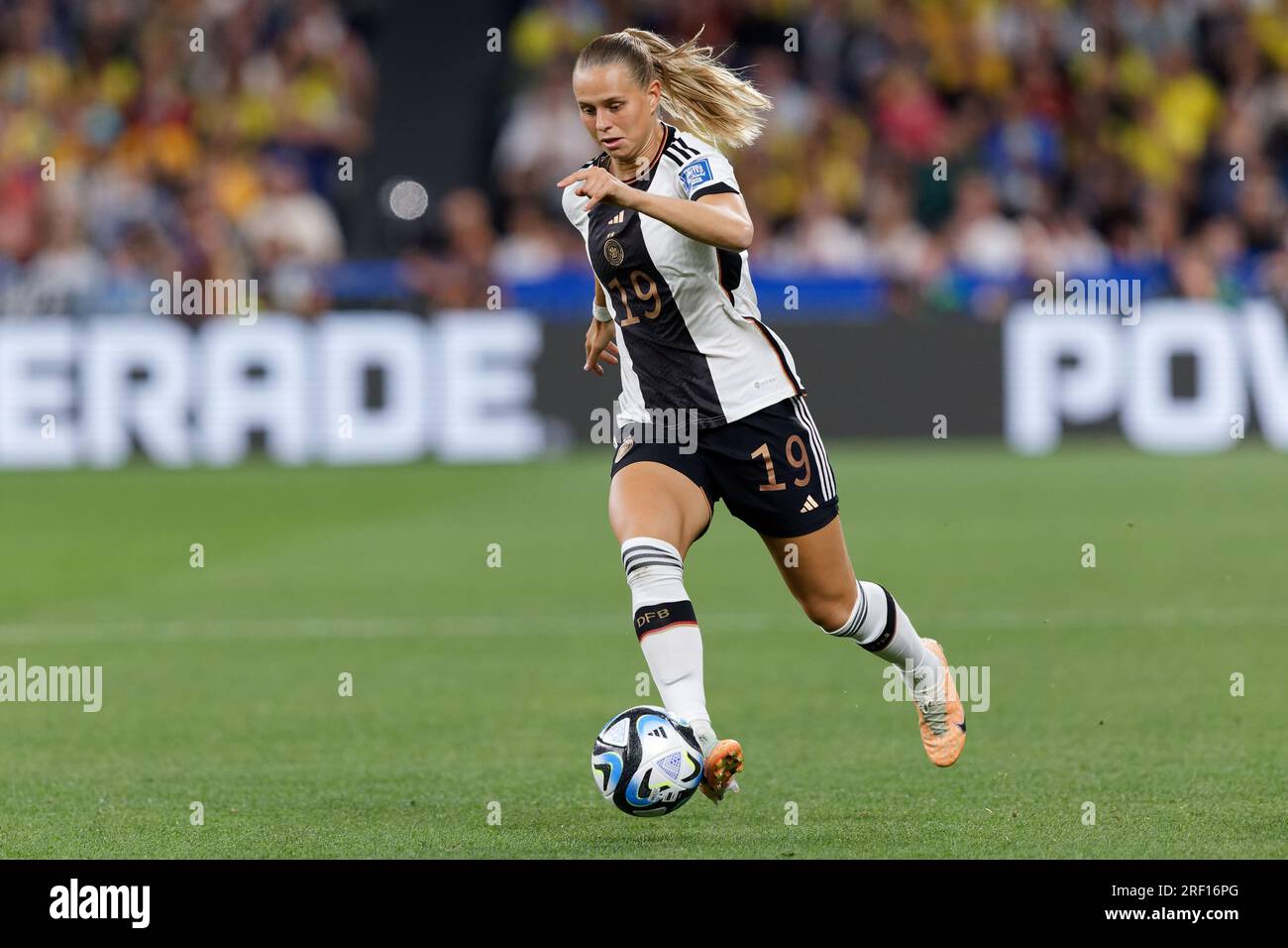 Sydney, Australia. 30 luglio 2023. Klara Buehl controlla il pallone durante la partita del gruppo H della Coppa del mondo femminile 2023 tra Germania e Colombia al Sydney Football Stadium il 30 luglio 2023 a Sydney, Australia Credit: IOIO IMAGES/Alamy Live News Foto Stock