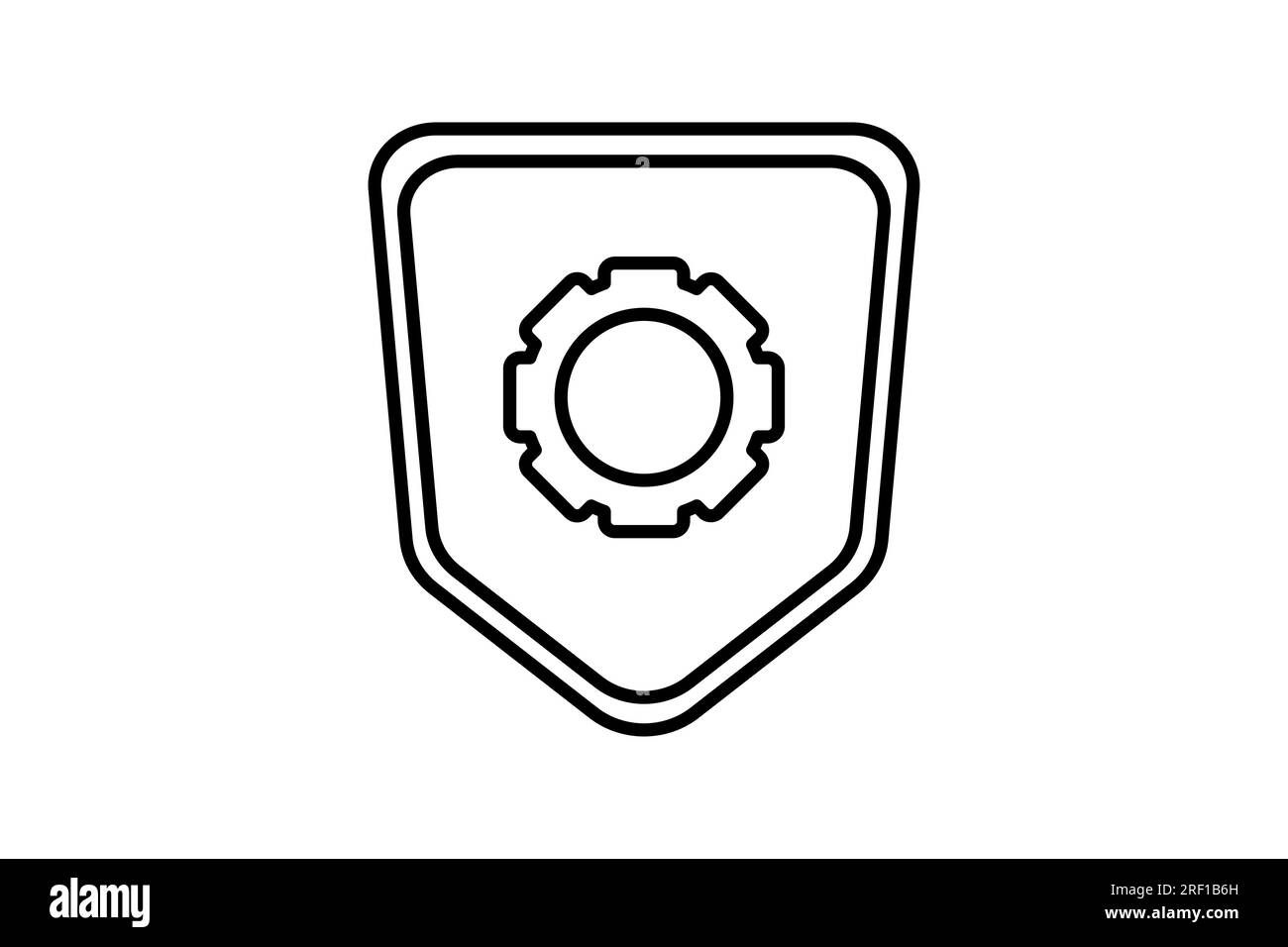 icona di configurazione sicura. Icona relativa alla configurazione e all'azione. stile icona linea. Semplice progettazione vettoriale modificabile Illustrazione Vettoriale