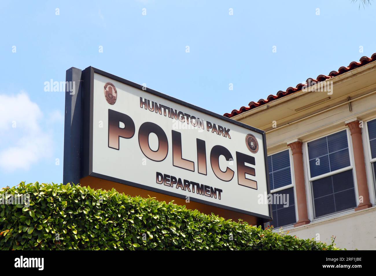 HUNTINGTON PARK (Los Angeles County), California: Dipartimento di polizia di Huntington Park a 6542 Miles Ave, Huntington Park, California Foto Stock