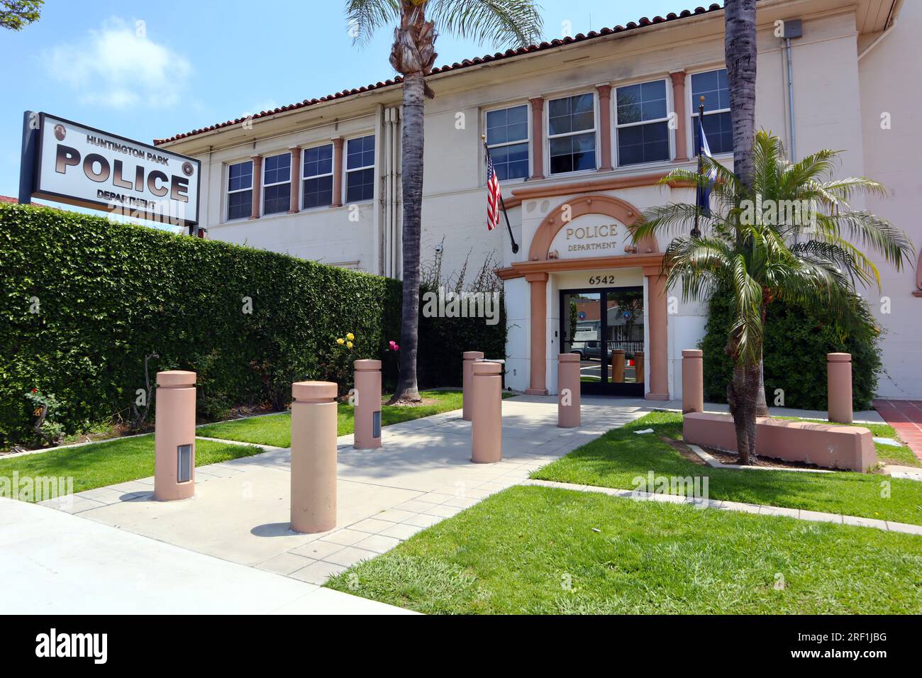HUNTINGTON PARK (Los Angeles County), California: Dipartimento di polizia di Huntington Park a 6542 Miles Ave, Huntington Park, California Foto Stock