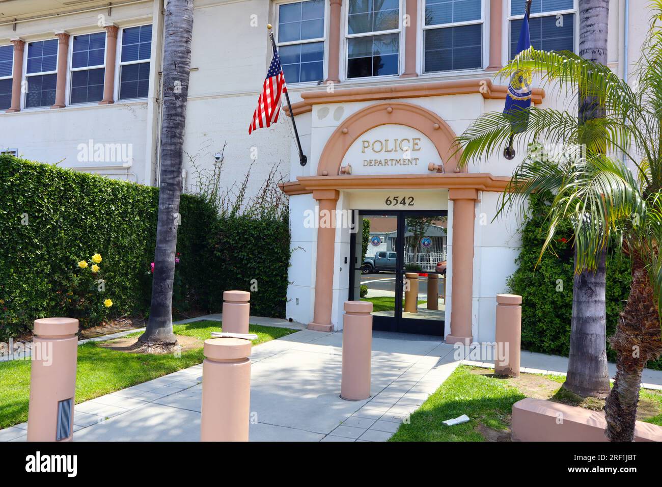 HUNTINGTON PARK (Los Angeles County), California: Dipartimento di polizia di Huntington Park a 6542 Miles Ave, Huntington Park, California Foto Stock