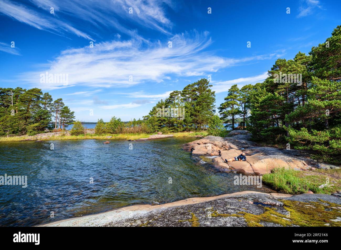Sull'isola di Utterböte, Kirkkonummi, Finlandia Foto Stock