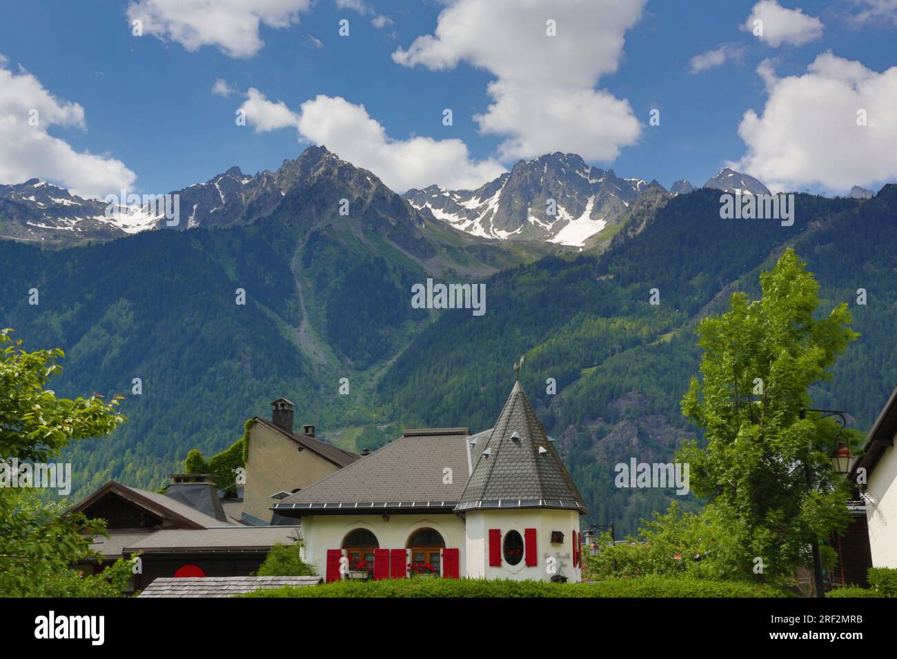 Francia, Chamonix : entree de Village Foto Stock
