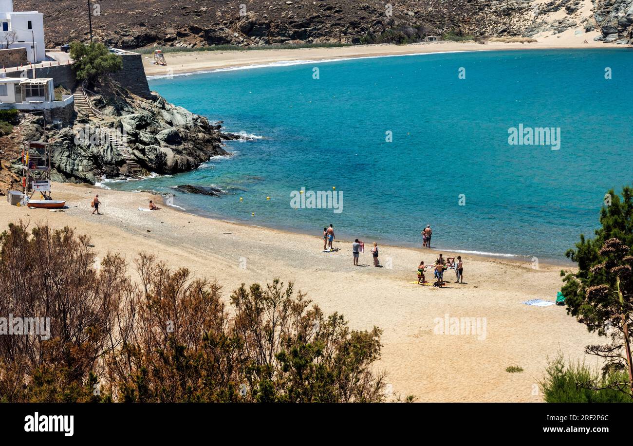 Kolimbithra Beach, Tinos. Foto Stock