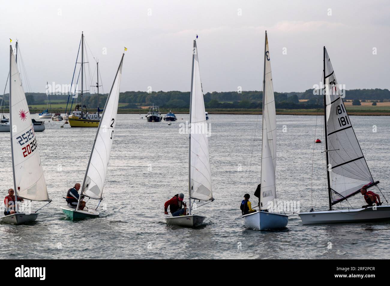 Felixstowe Ferry sailing club River Deben Suffolk, Regno Unito Foto Stock