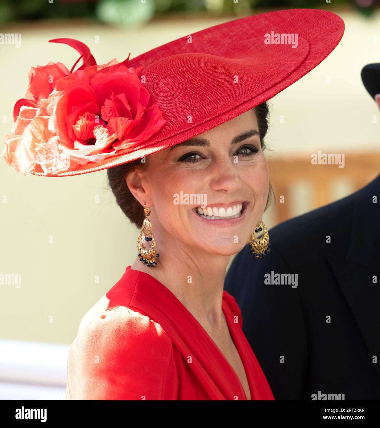 Berkshire, Regno Unito. 23 giugno 2023. La Principessa di Galles assiste al quarto giorno della Royal Ascot. Credito: Doug Peters/EMPICS/Alamy Live News Foto Stock